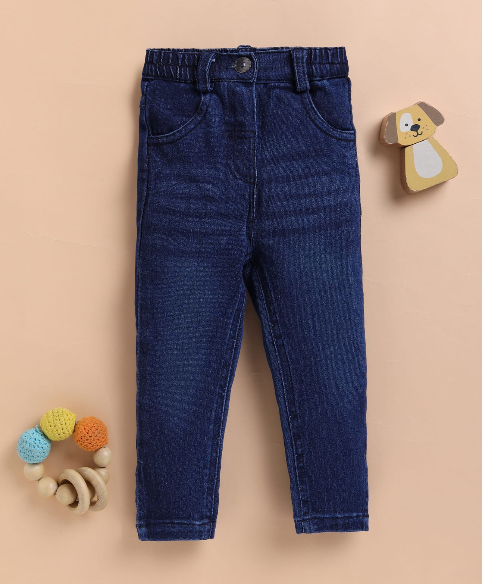 Wonderchild Mild Washed Jeans - Navy Blue-image-49