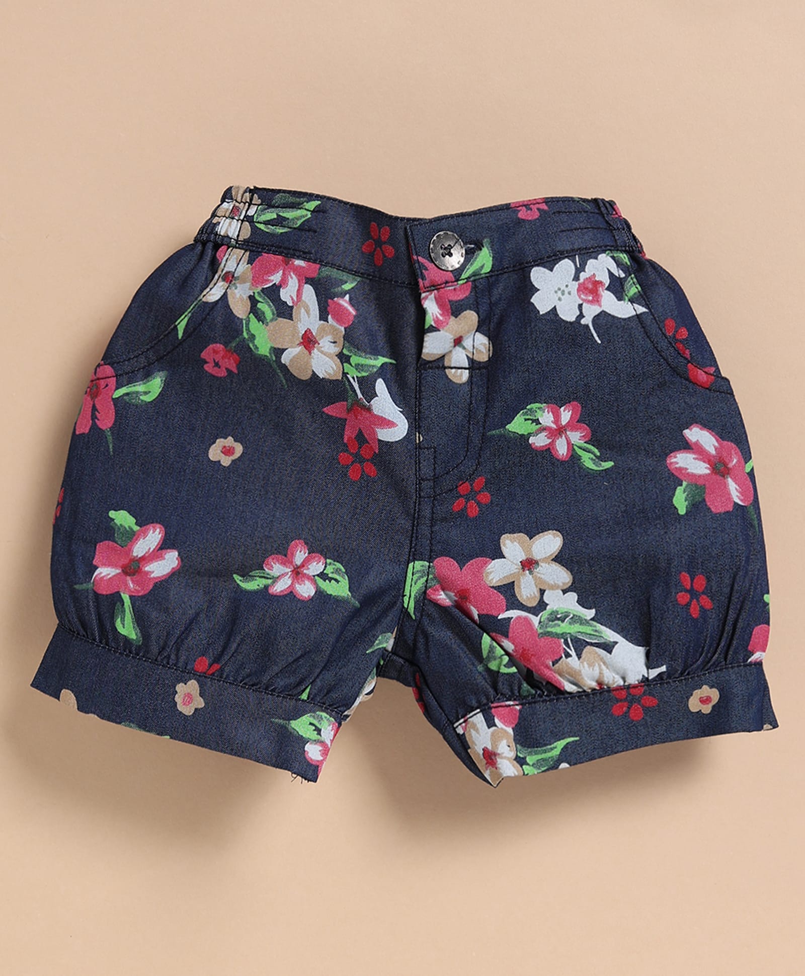 Wonderchild Interlock Woven Floral Printed Puffed Shorts - Blue-image-27