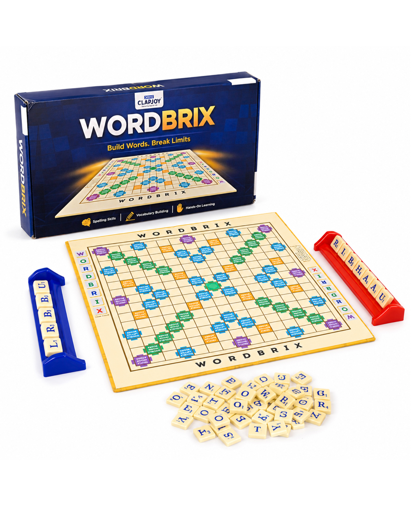 Clapjoy WordBrix Word Building Board Game for Kids | Spelling Vocabulary & Sentence Building | 2-6 Players | Ages 6-12 Years-picture-25