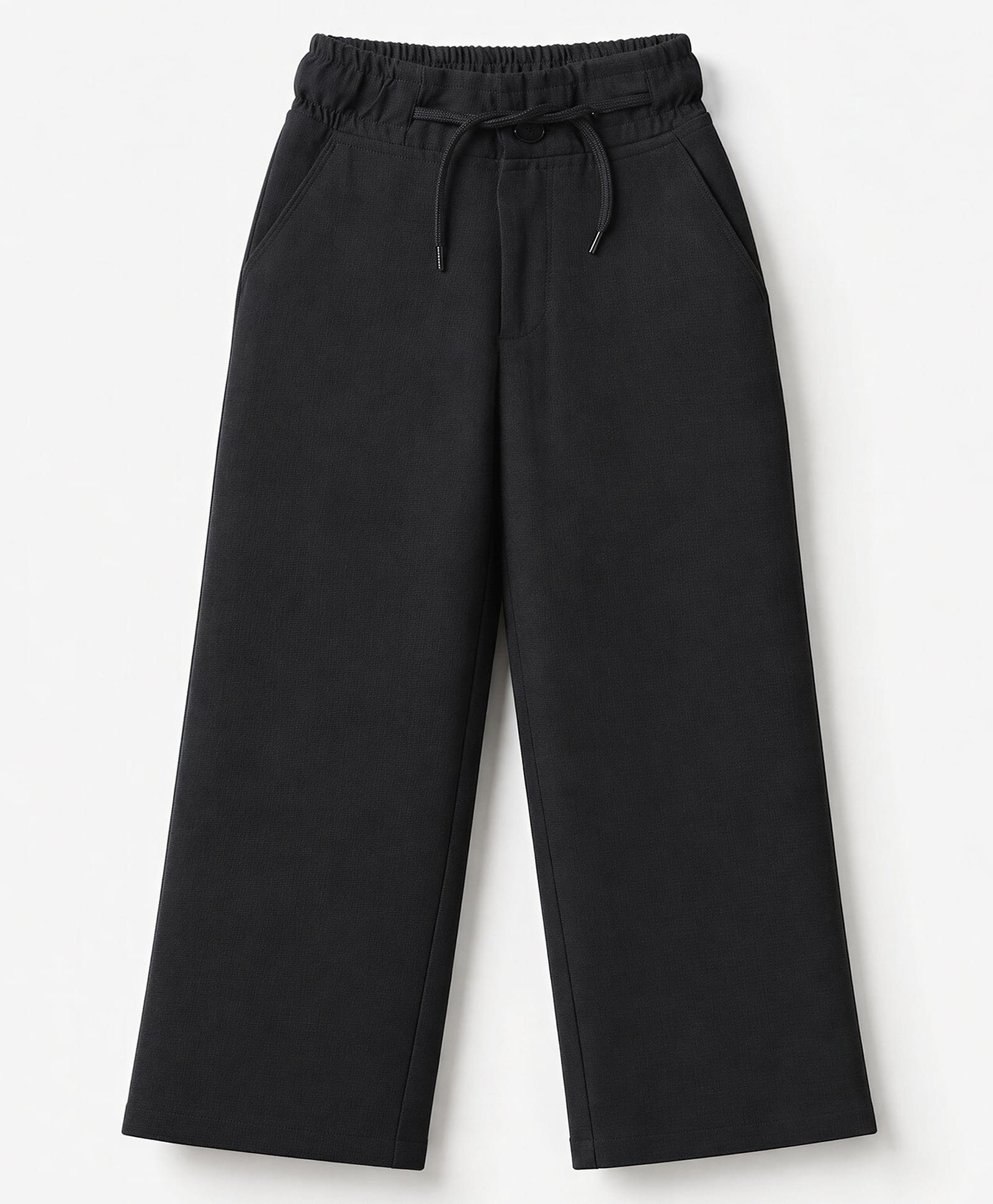 Rikidoos Cotton Woven Full Length Solid Trouser - Black-picture-20