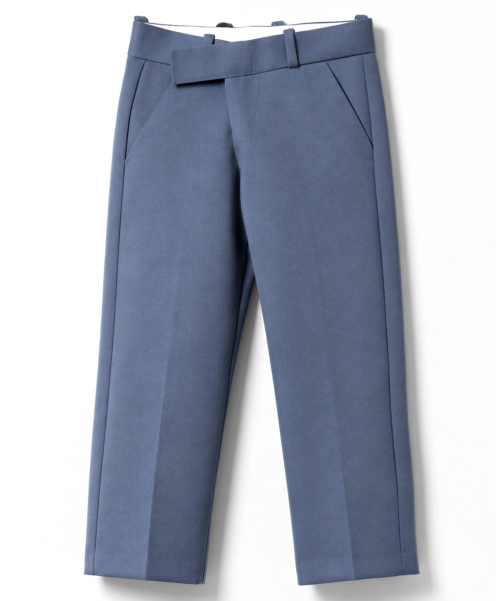 Rikidoos Cotton Lycra Woven Full Length Solid Trouser - Light Blue-picture-22