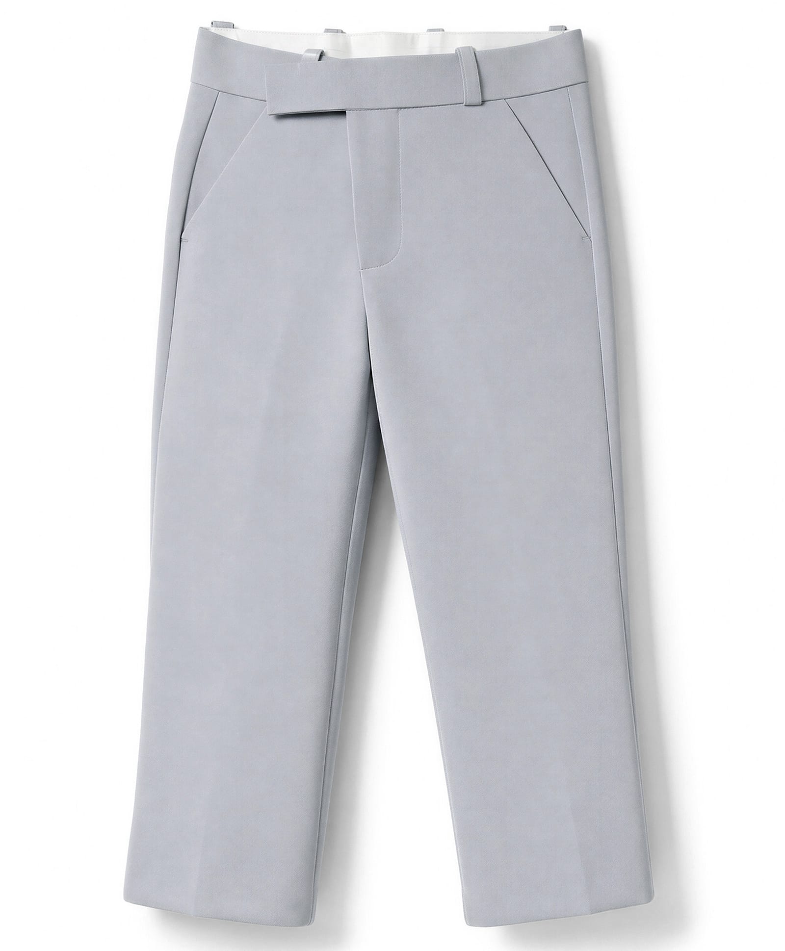 Rikidoos Cotton Lycra Woven Full Length Solid Trouser - Grey-picture-38