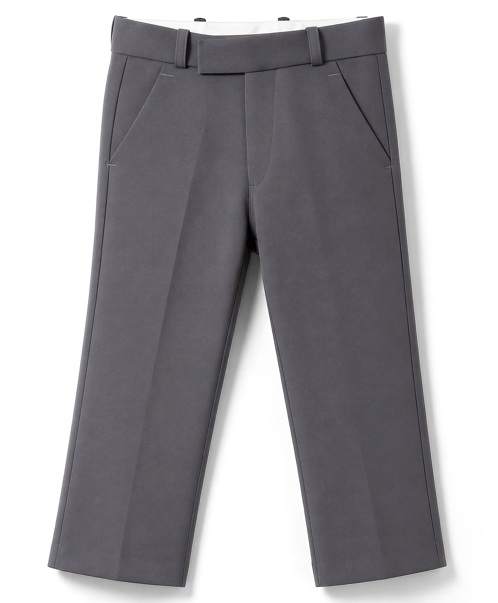 Rikidoos Cotton Lycra Woven Full Length Solid Trouser - Grey-picture-24