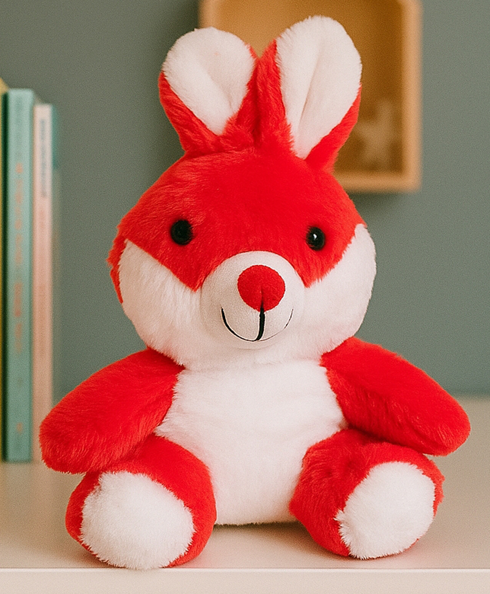 GOLDENHUB 20 cm Teddy Bunny Sitting Soft Toy Red & White, Ultra-Soft Plush, for Kids, Girls & Boys-image-39