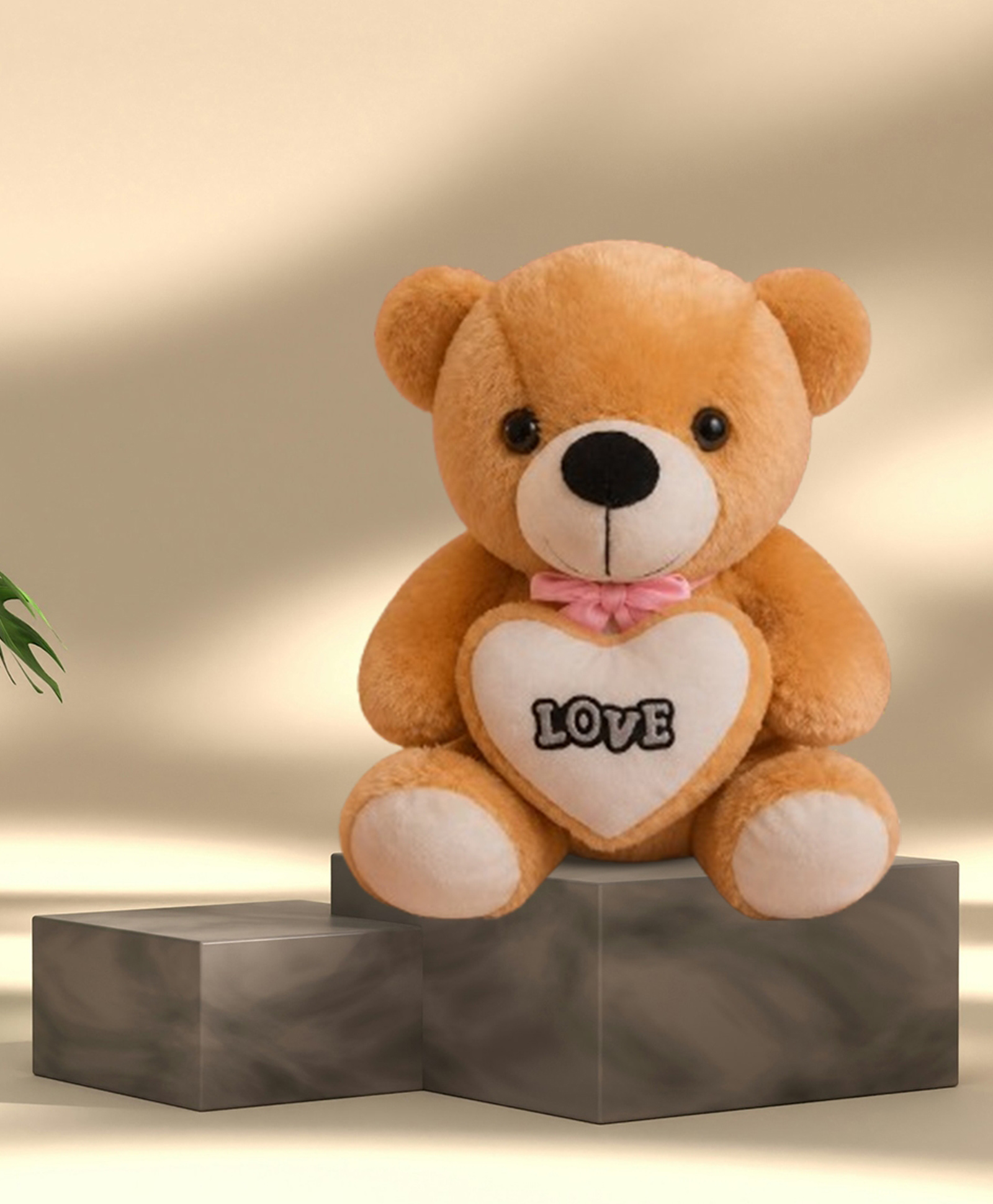 GoldenHub Plush Brown Teddy Bear Height 30 cm, Stuffed Toy, Soft and Cuddly - Brown-picture-10