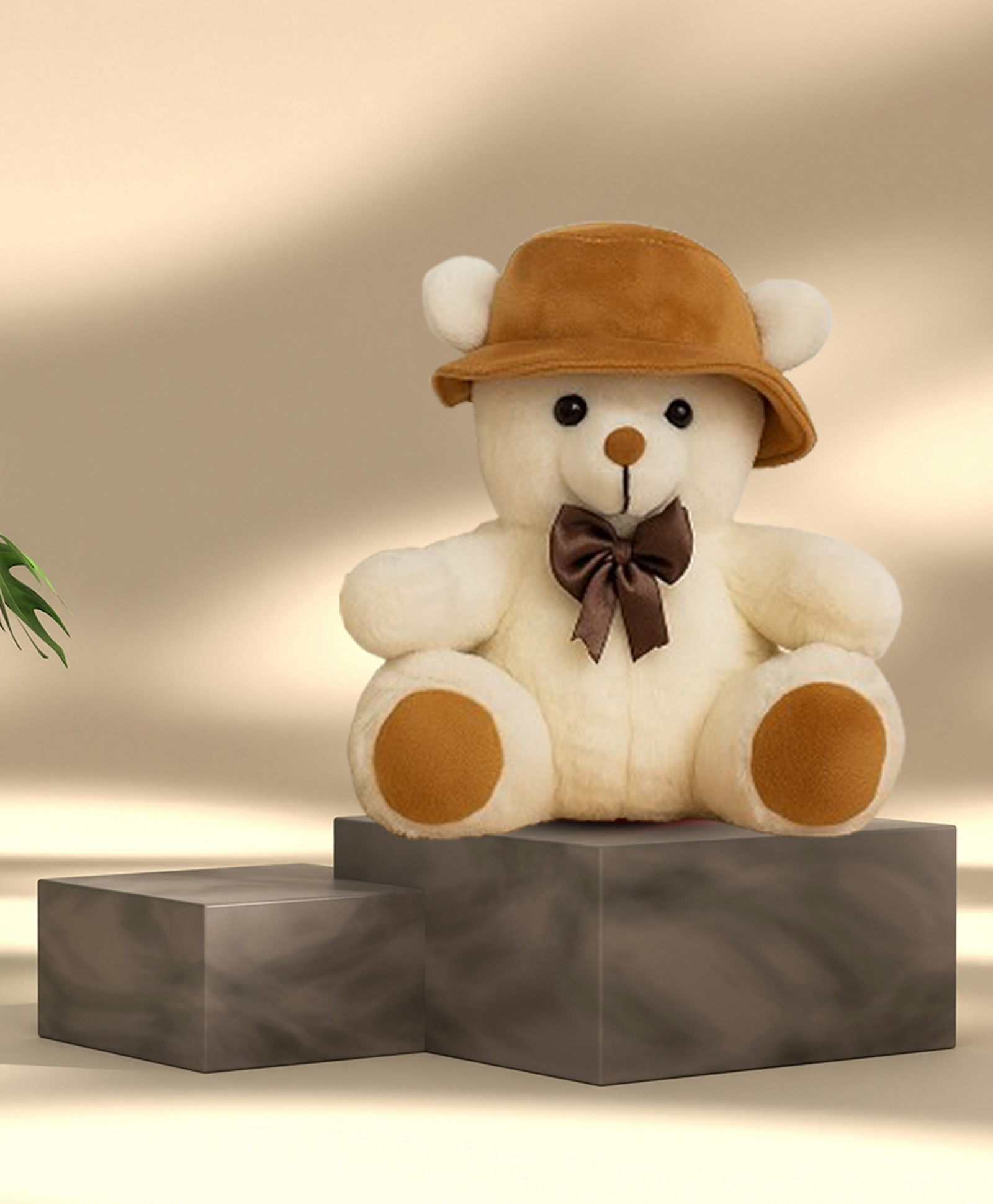 Goldenhub Soft Plush Teddy Bear with Cap, 20 cm, Butter Texture-image-27
