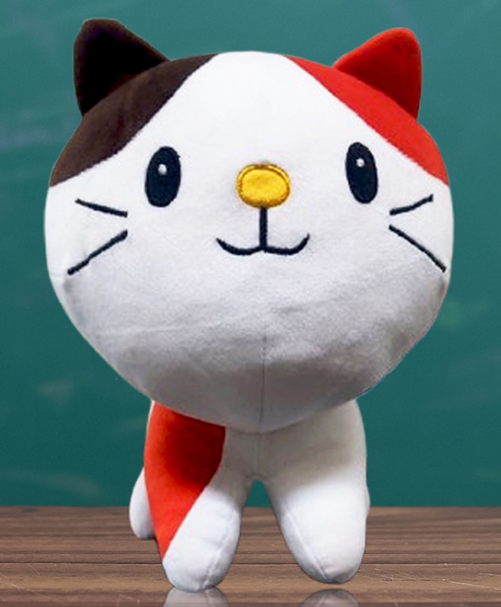 GoldenHub Ball Cat Soft 25 CM | Multicolor Plush Cat in White & Orange | Round Stuffed Animal Toy for Kids | Cute & Soft Cat Toy Pillow Cushion-picture-32