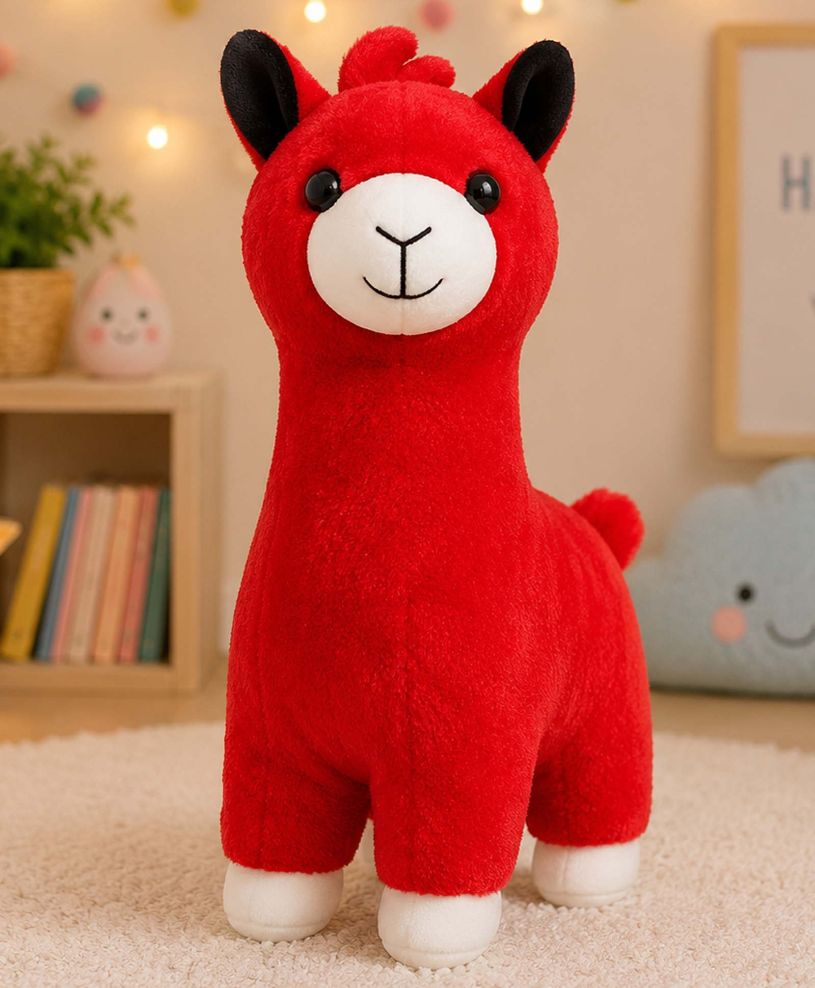GoldenHub Soft Soft Plush Red Alpaca Toy, 30 cm-picture-23