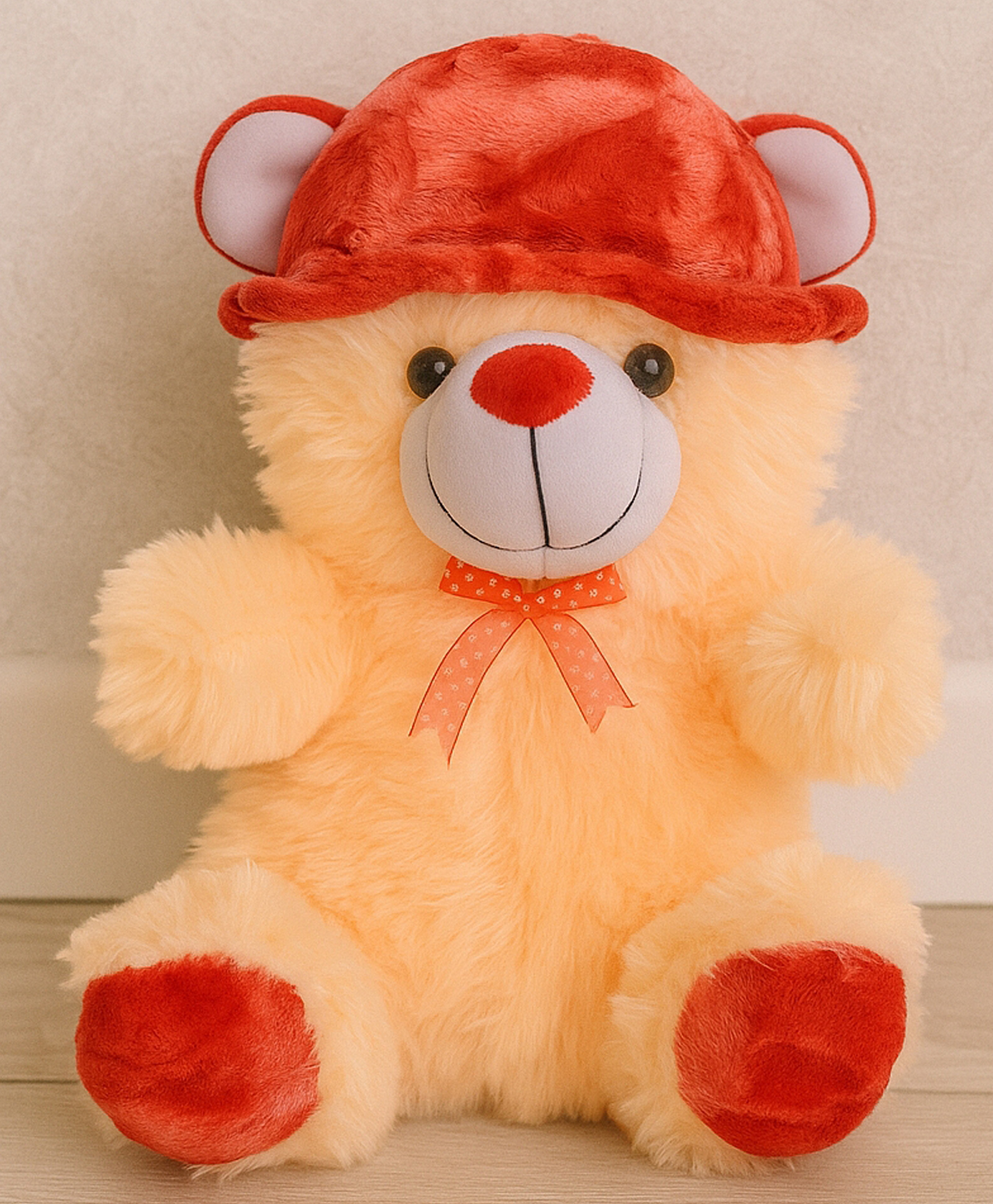 GoldenHub Teddy Bear 30 CM Sitting with Cap Butter-picture-26