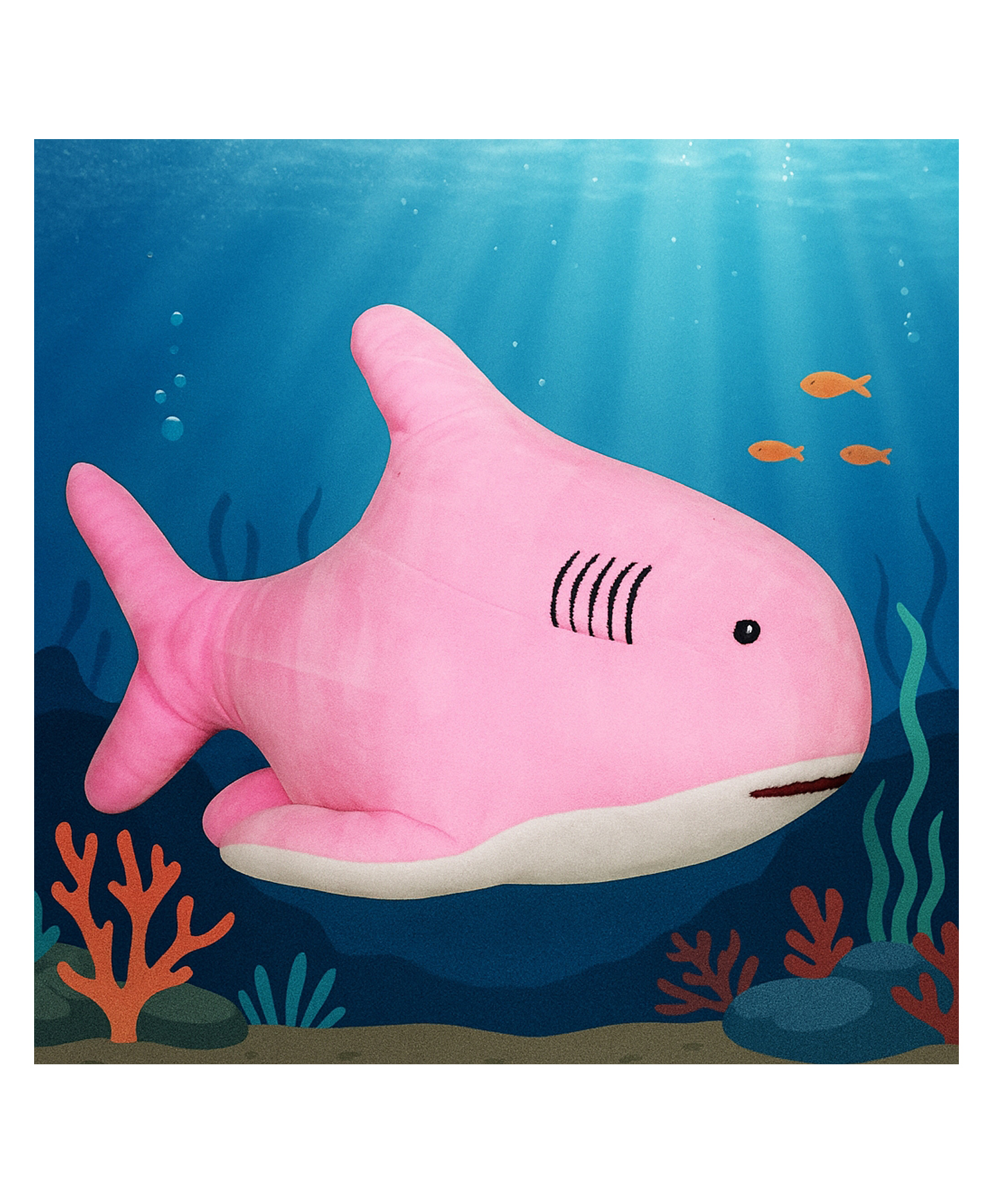 Goldenhub 45 cm Pink Shark Soft| Ultra-Soft Plush Toy for Kids, Ideal Gift for Birthday|Cute Stuffed Animal for Boys & Girls|Cuddly Stuffed Animal Toy for Kids-picture-8