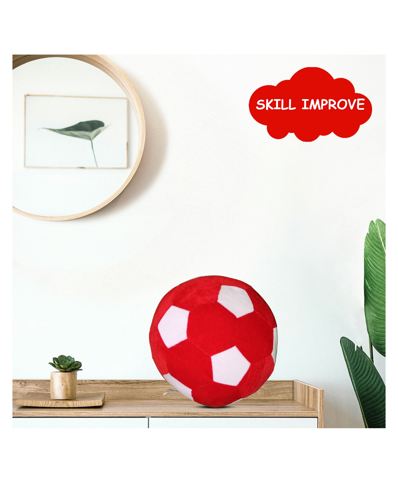 Goldenhub Plush Football Toy, 12 Inches, Soft And Cuddly, Stitched Details-picture-16