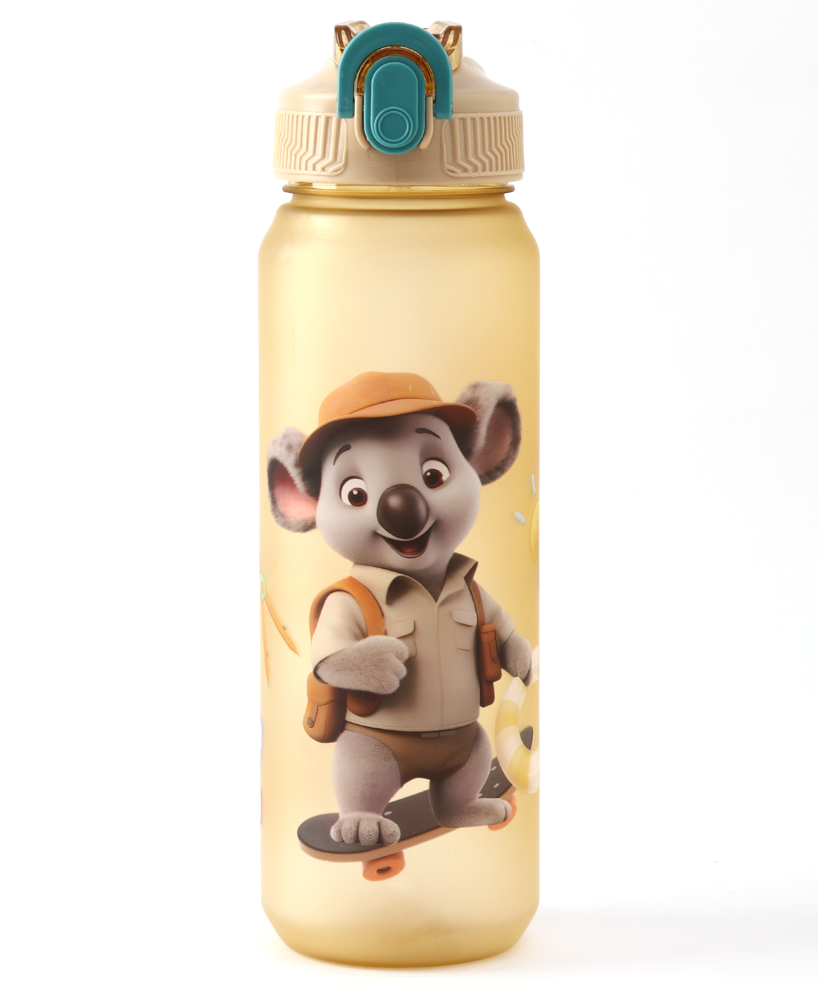 fab n funky Cartoon Print Water Bottle With Straw - 900 ml-picture-30