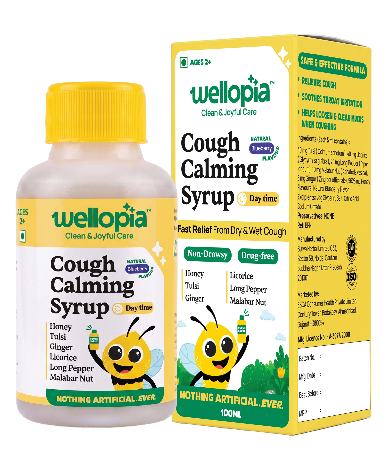 Wellopia Cough Calming Syrup for Kids | Day Time | Fast Relief from Dry & Wet Cough-picture-25