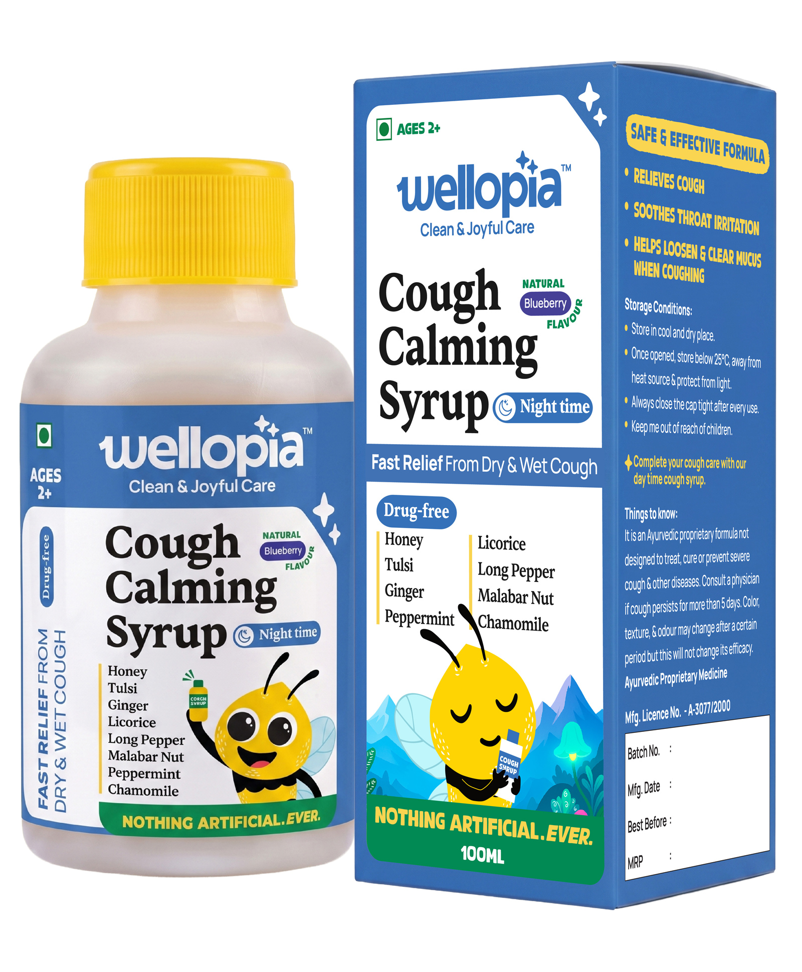 Wellopia Kids Cough Calming Syrup | Night Time | Fast Relief from Dry & Wet Cough-picture-21