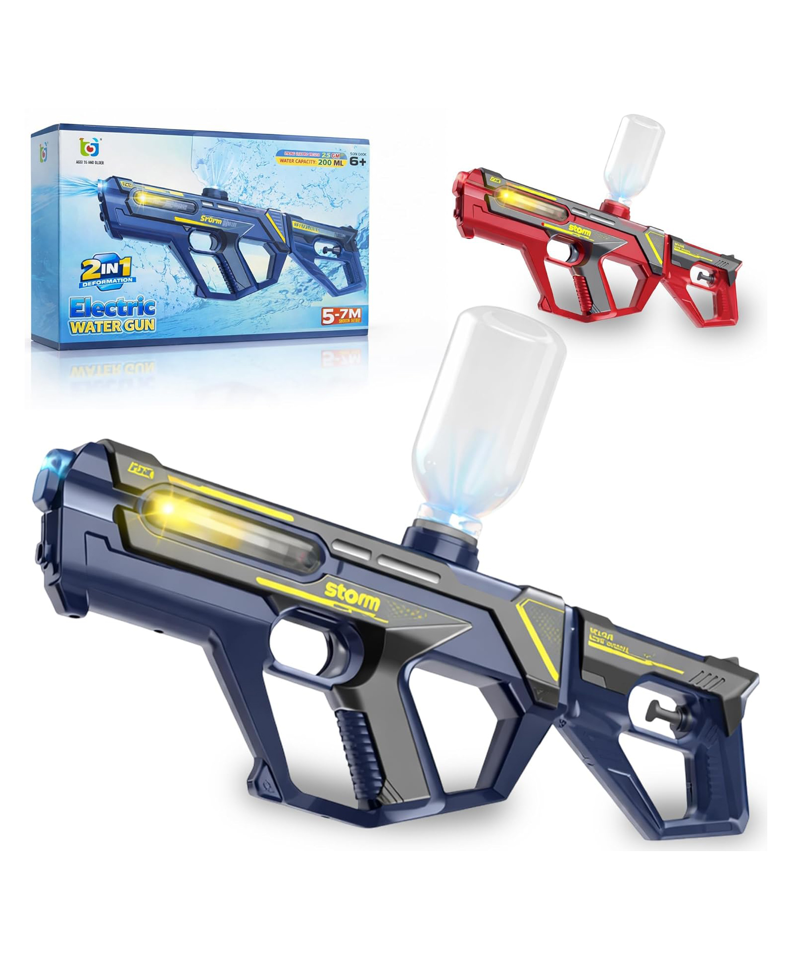 AKN TOYS High Powered Automatic Electric 2IN1 Water Gun for Boys & Girls Watergun Toys, Automatic Blaster Squirt Holi Guns- PACK OF - 1 -( COLOR MAY VARY )-picture-34