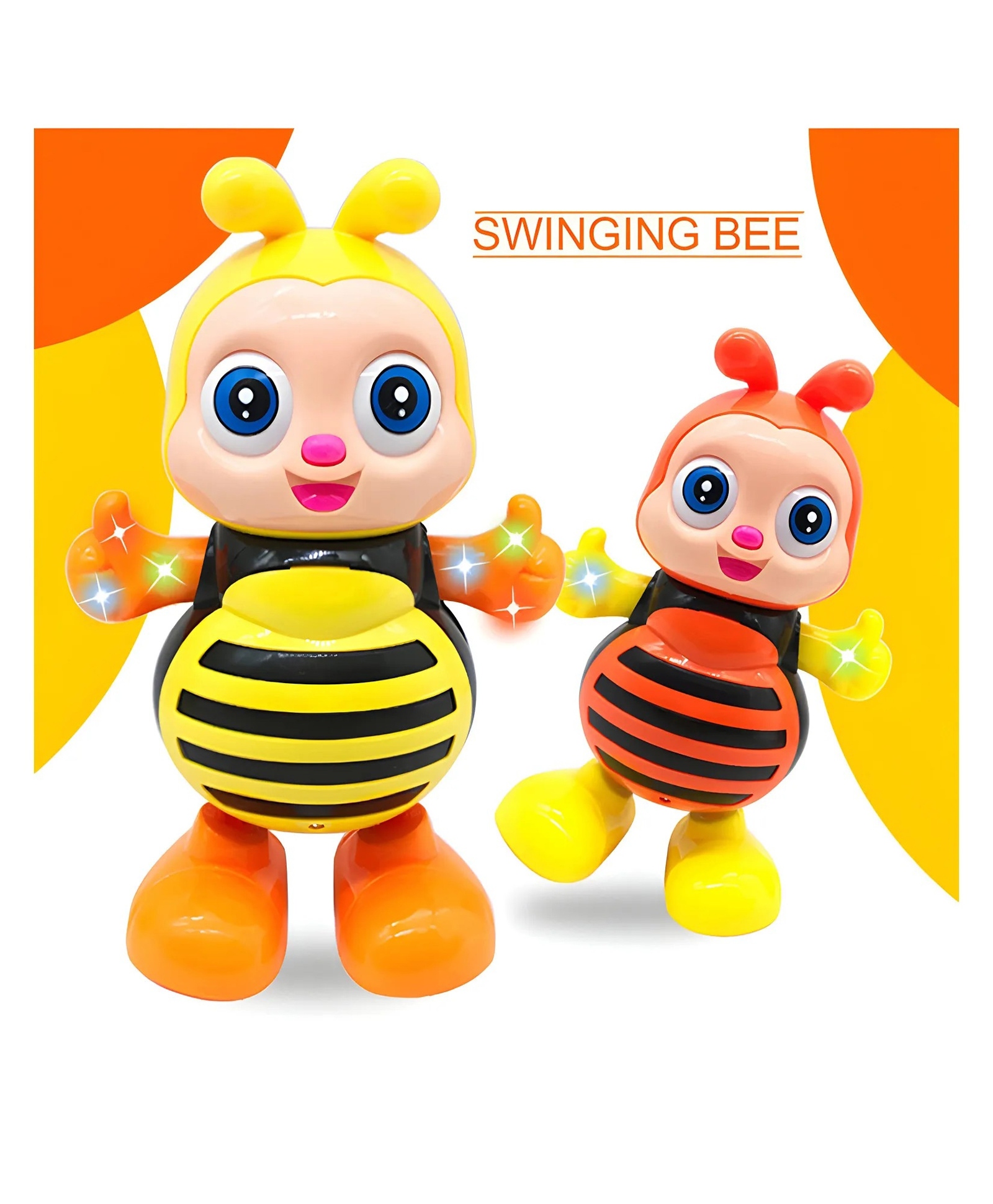 AKN TOYS Electric Musical Dancing Bee Cartoon Bee Toy Robot LED Light for kids- PACK OF - 1 -( COLOR MAY VARY )-picture-40