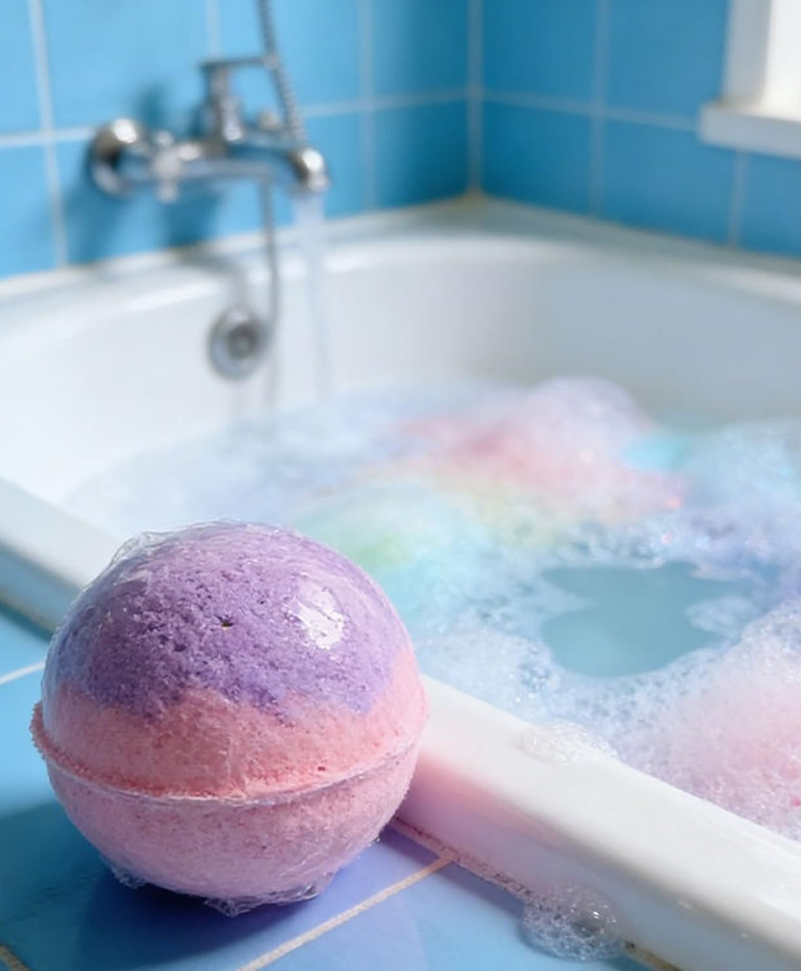 Muren Relaxing Bath Bombs Pack of 2 Fragnance Aromatic Bubbles Water Baths Colorful Easy to Use Round Bathing Balls -For Kids(Random Color)-picture-46