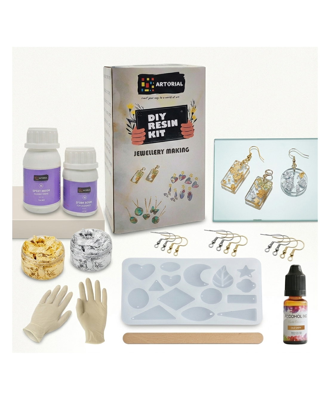 Happy Hues Epoxy Resin Jewellery Making Kit Complete Craft Set for Beginners-picture-28