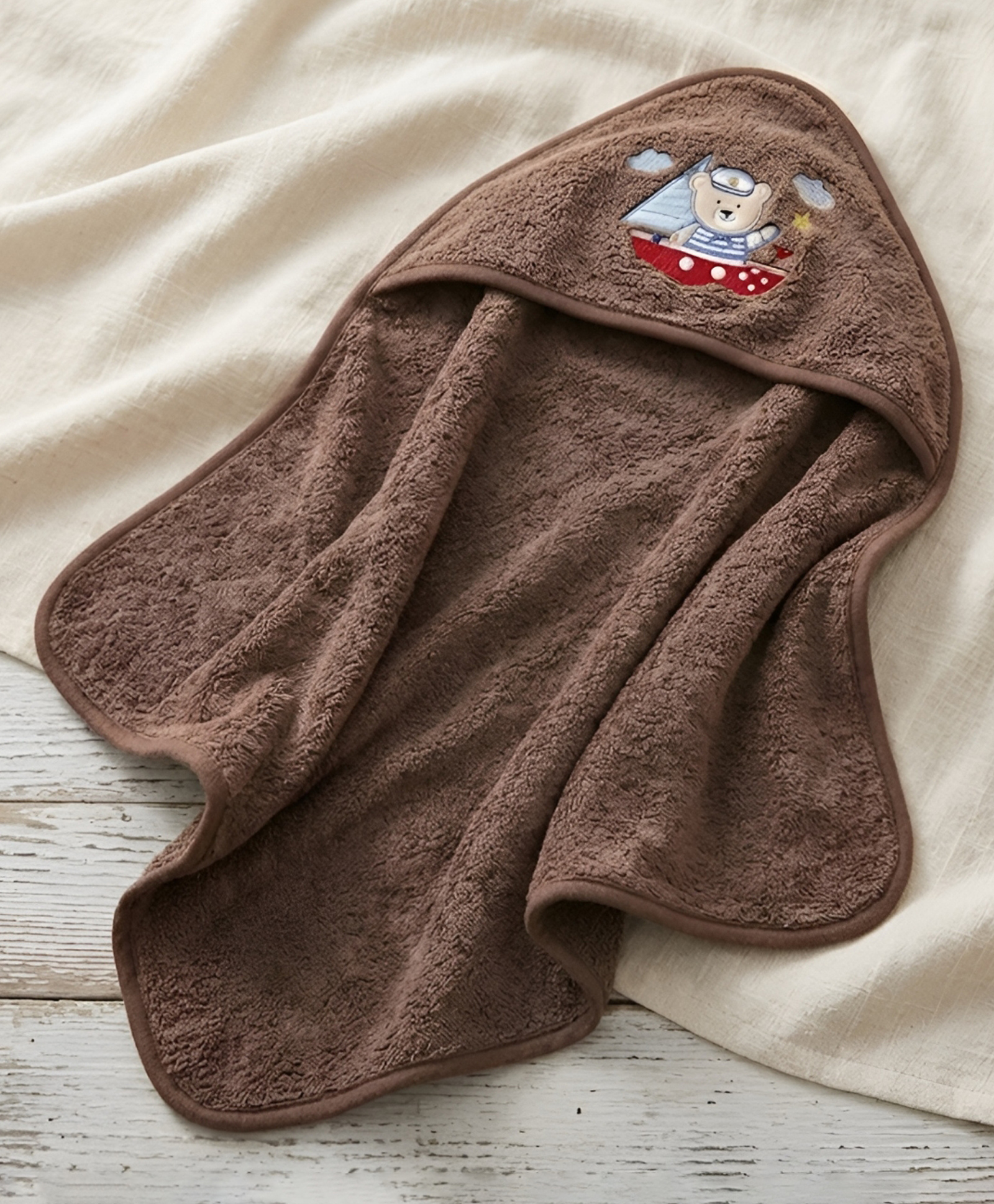 COZY VIBES Baby Hooded Towel, Soft and Thick Bath Towel, Ultra Absorbent, Natural Baby Stuff, Towel for New Born, Infant, Toddler Boy and Girl - PACK OF 1 - COLOR MAY VARY-picture-22