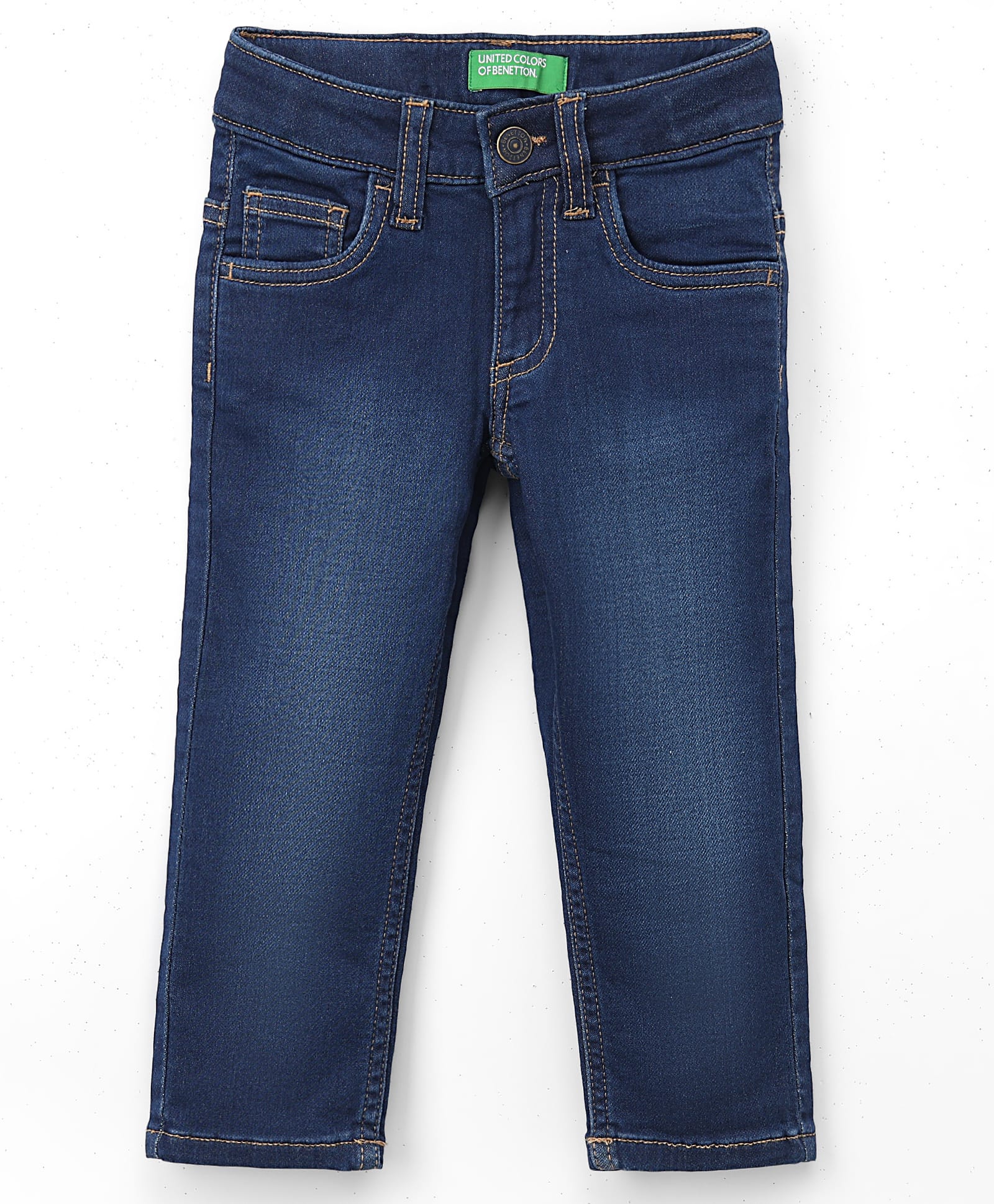 UCB Cotton Woven Knit Slim Fit Full Length Jeans - Navy Blue-picture-5