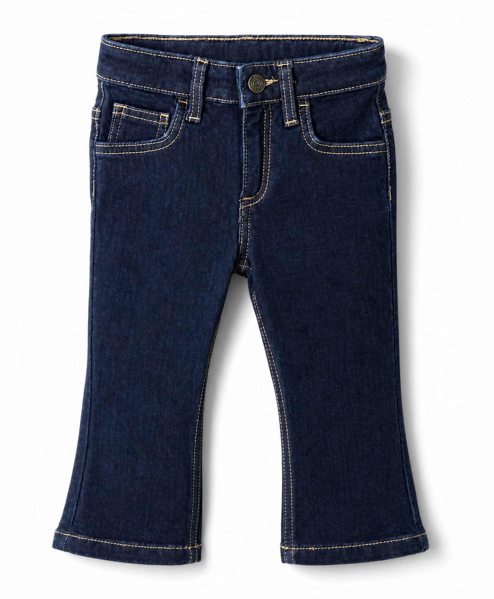 UCB Cotton Lycra Woven Boot Cut Rinse Wash Denim Jeans - Navy Blue-picture-19