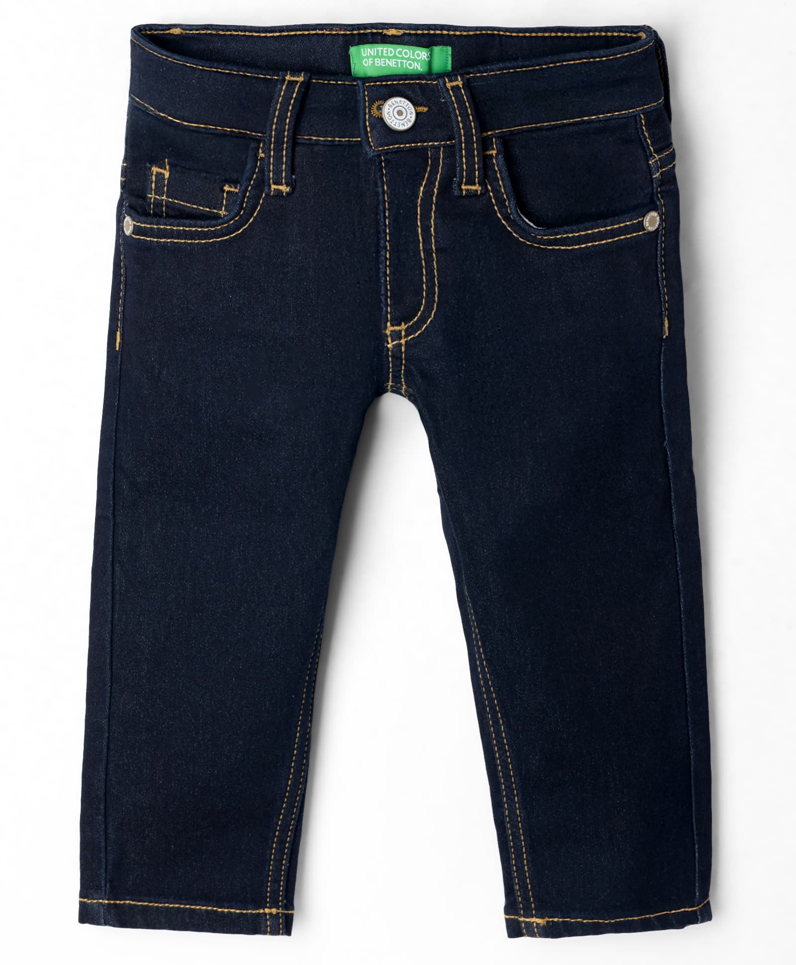 UCB Cotton Blend Woven Rinse Knit Slim Fit Denim Jeans - Navy Blue-picture-26