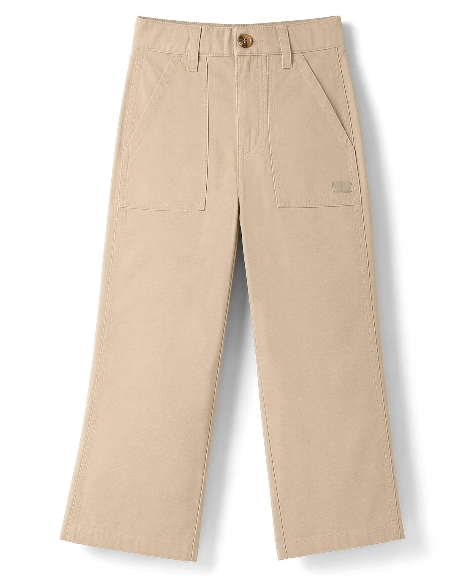 UCB Cotton Woven Full Length Mix & Match Ribstop Solid Trousers - Biege-picture-45