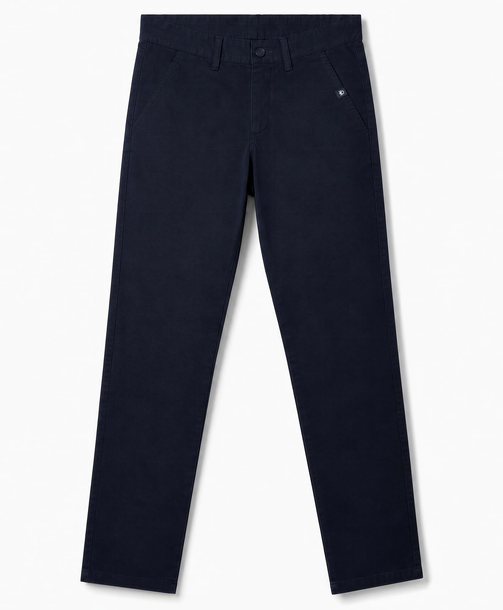 UCB Cotton Blend Woven Full Length Solid Trouser - Navy Blue-picture-13
