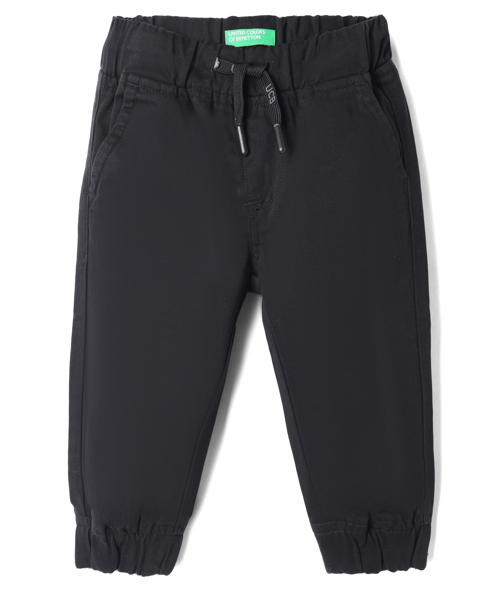 UCB Cotton Woven Full Length Solid Joggers - Black-picture-17