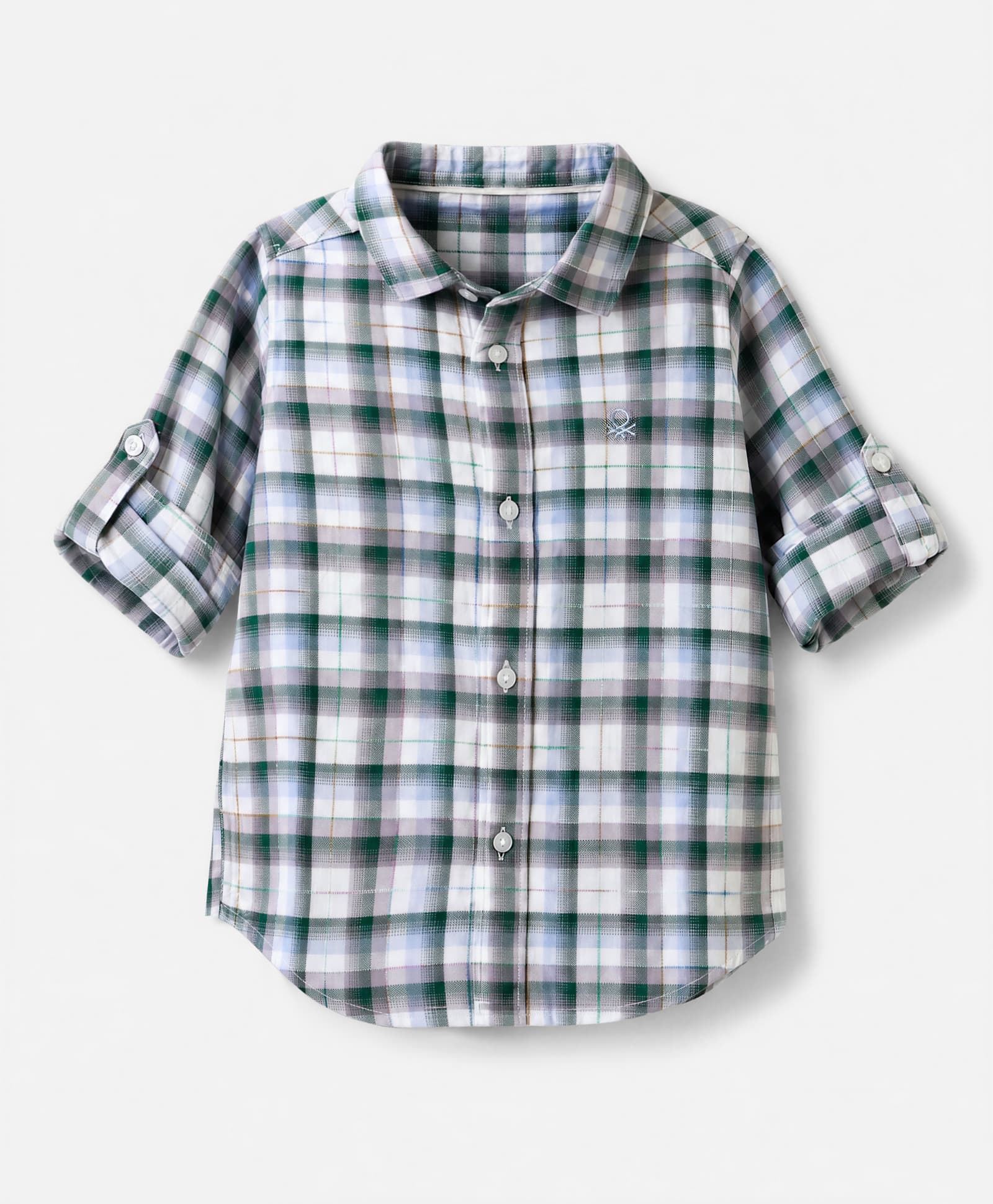 UCB Cotton Woven Full Sleeves Checks Shirt - Green-image-26
