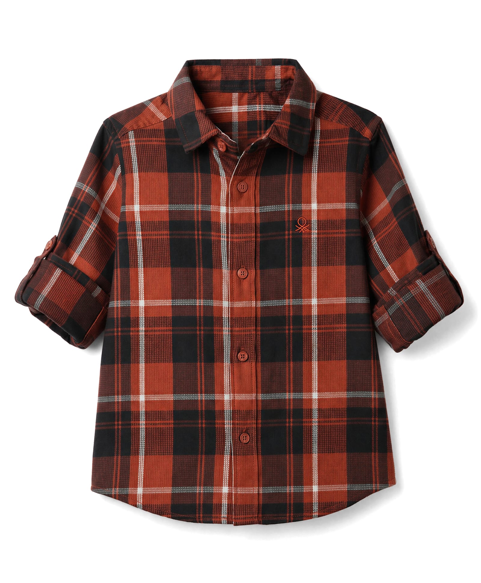UCB Cotton Woven Checks Shirt with Full Sleeves in Brown for 9-12 Months-image-41