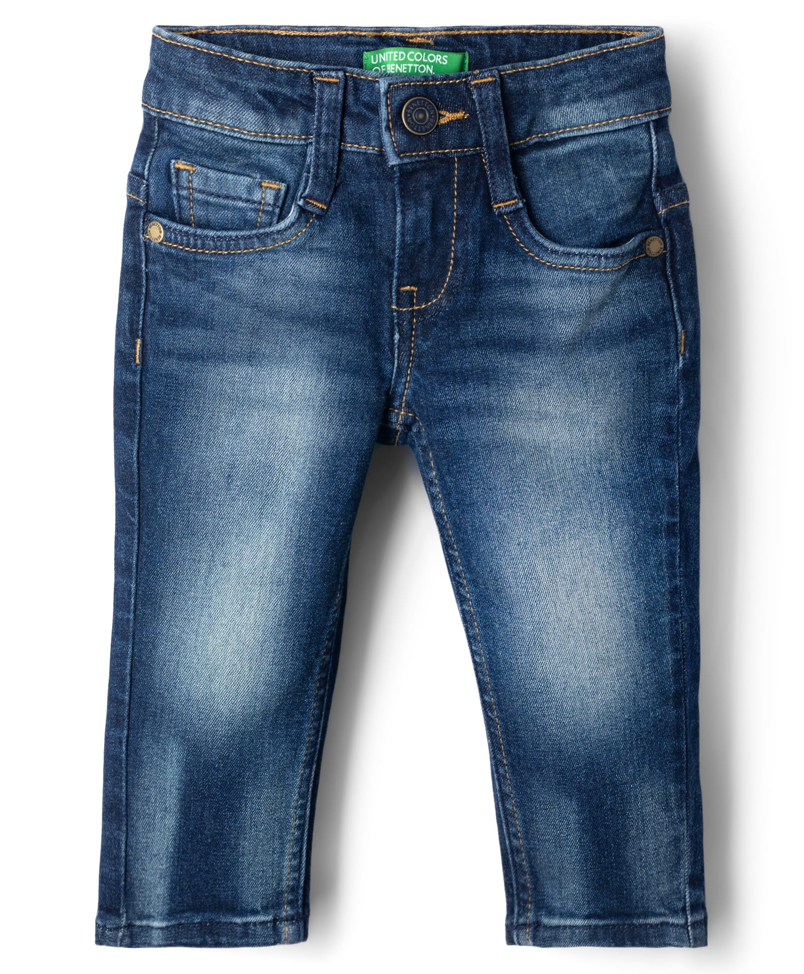 UCB Cotton Lycra Woven Slim Fit Full Length Washed Jeans With Space Theme Embroidery - Blur-picture-27