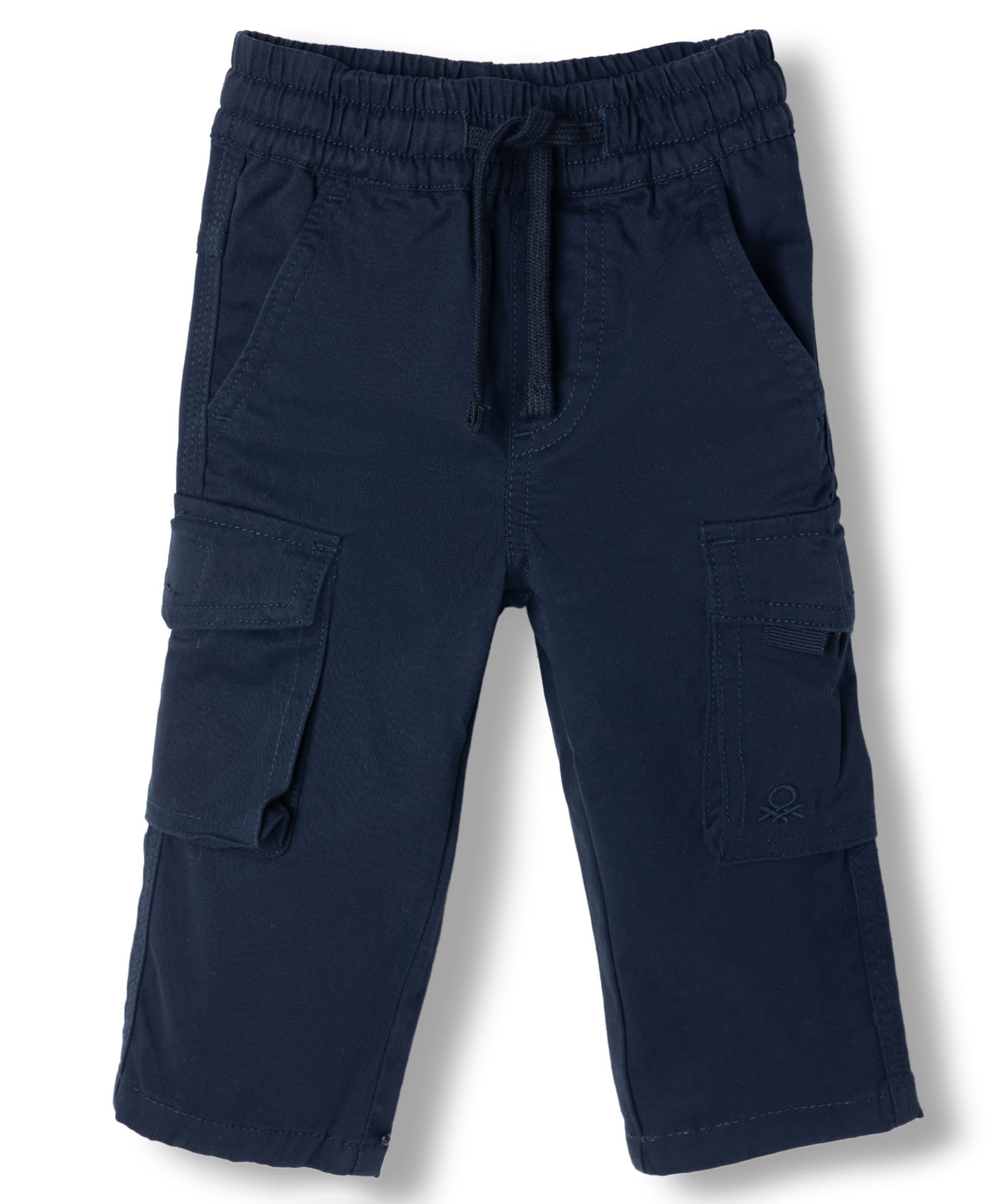 UCB Cotton Woven Full Length Solid Colour Trouser with cargo Pockets - Navy Blue-picture-28