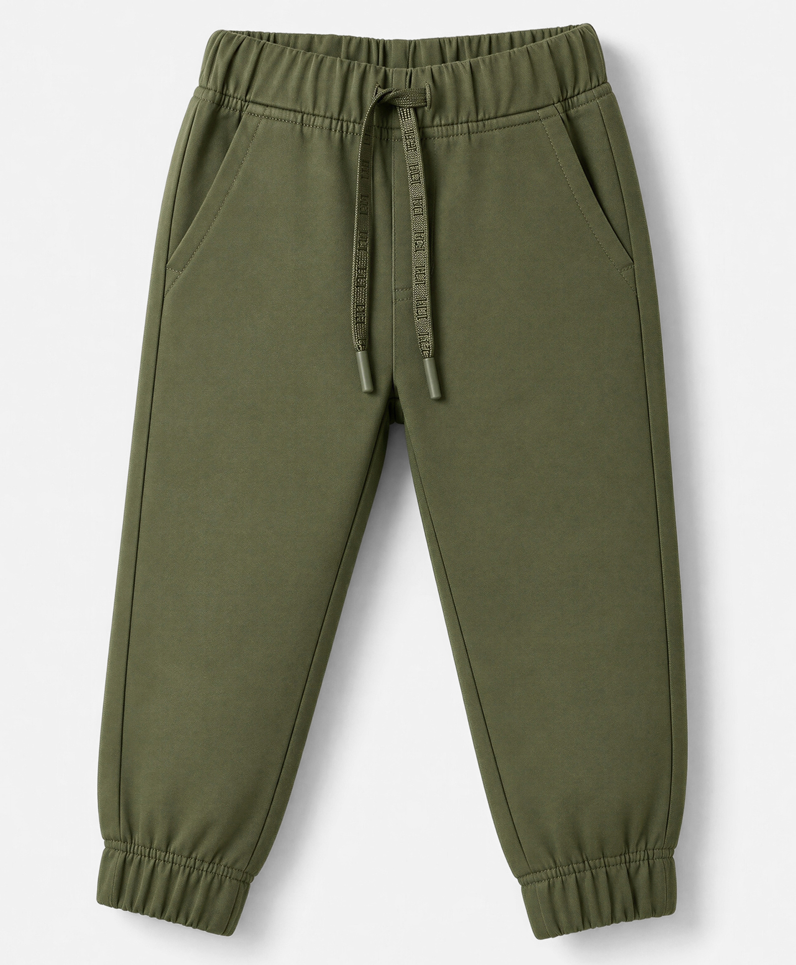 UCB Cotton Woven Full Length Solid Jogger - Olive Green-picture-13