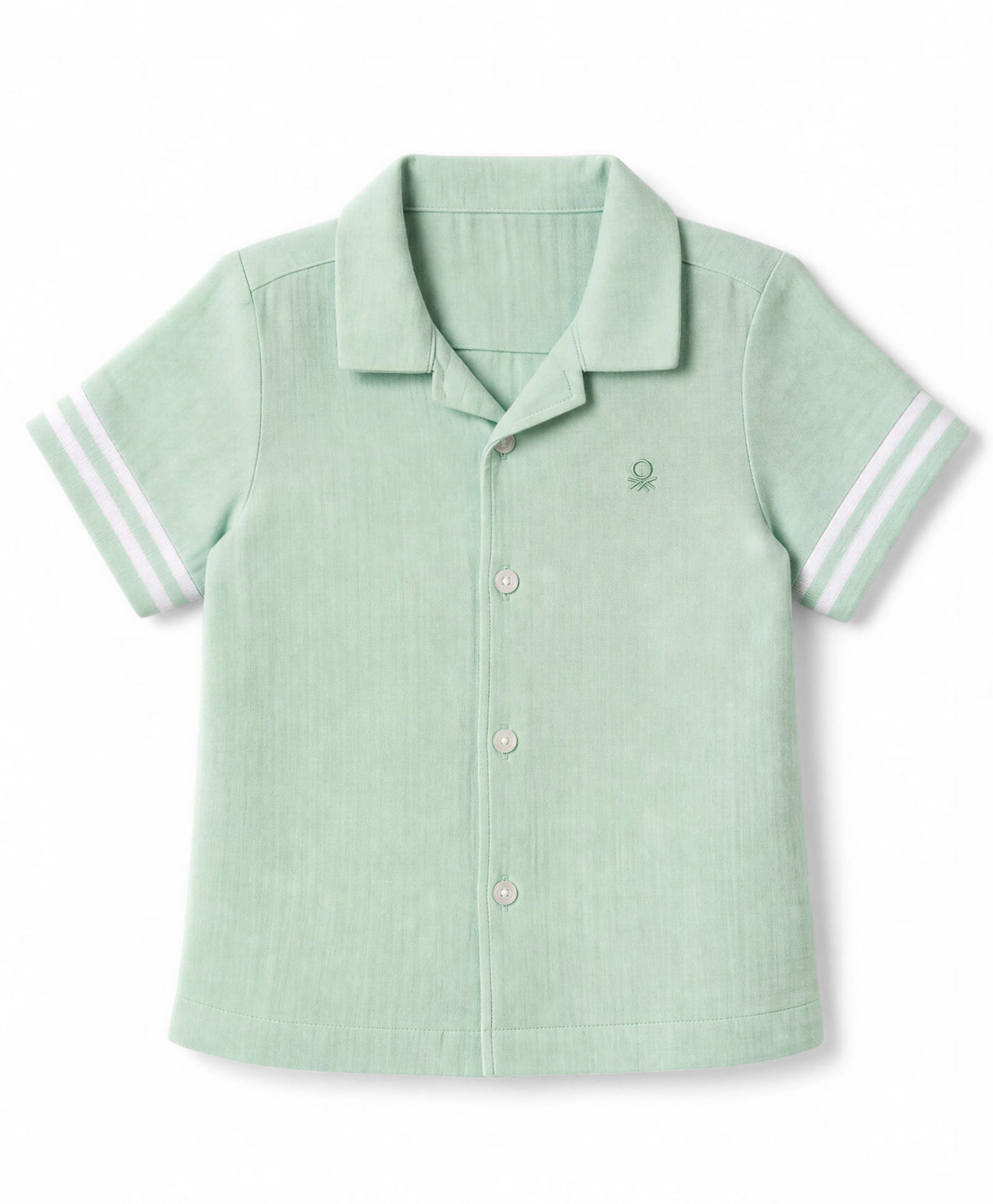 UCB Cotton Woven Half Sleeves Solid Shirt - Light Green-picture-27