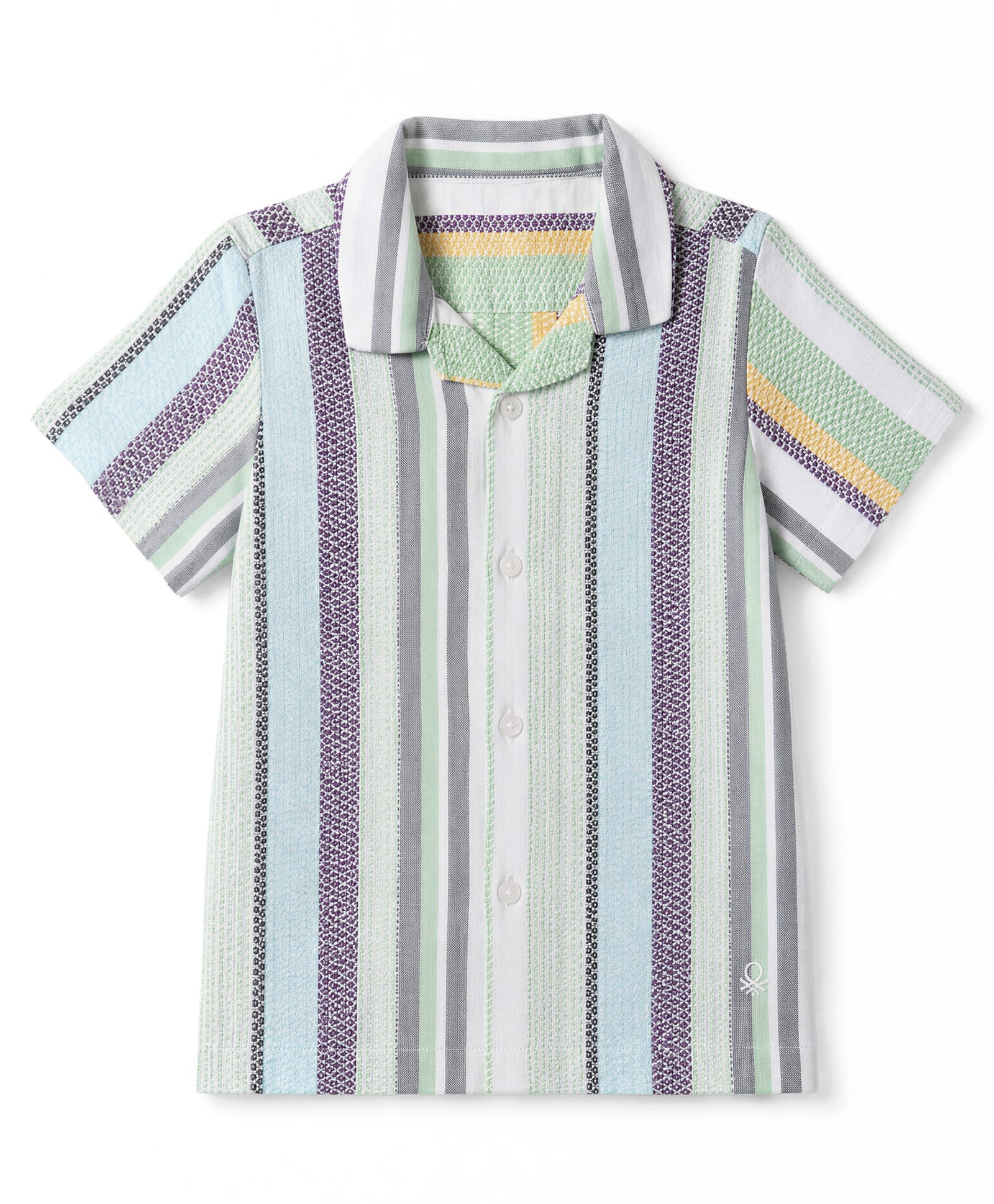 UCB Woven Half Sleeves Striped Shirt - Light Blue-picture-22