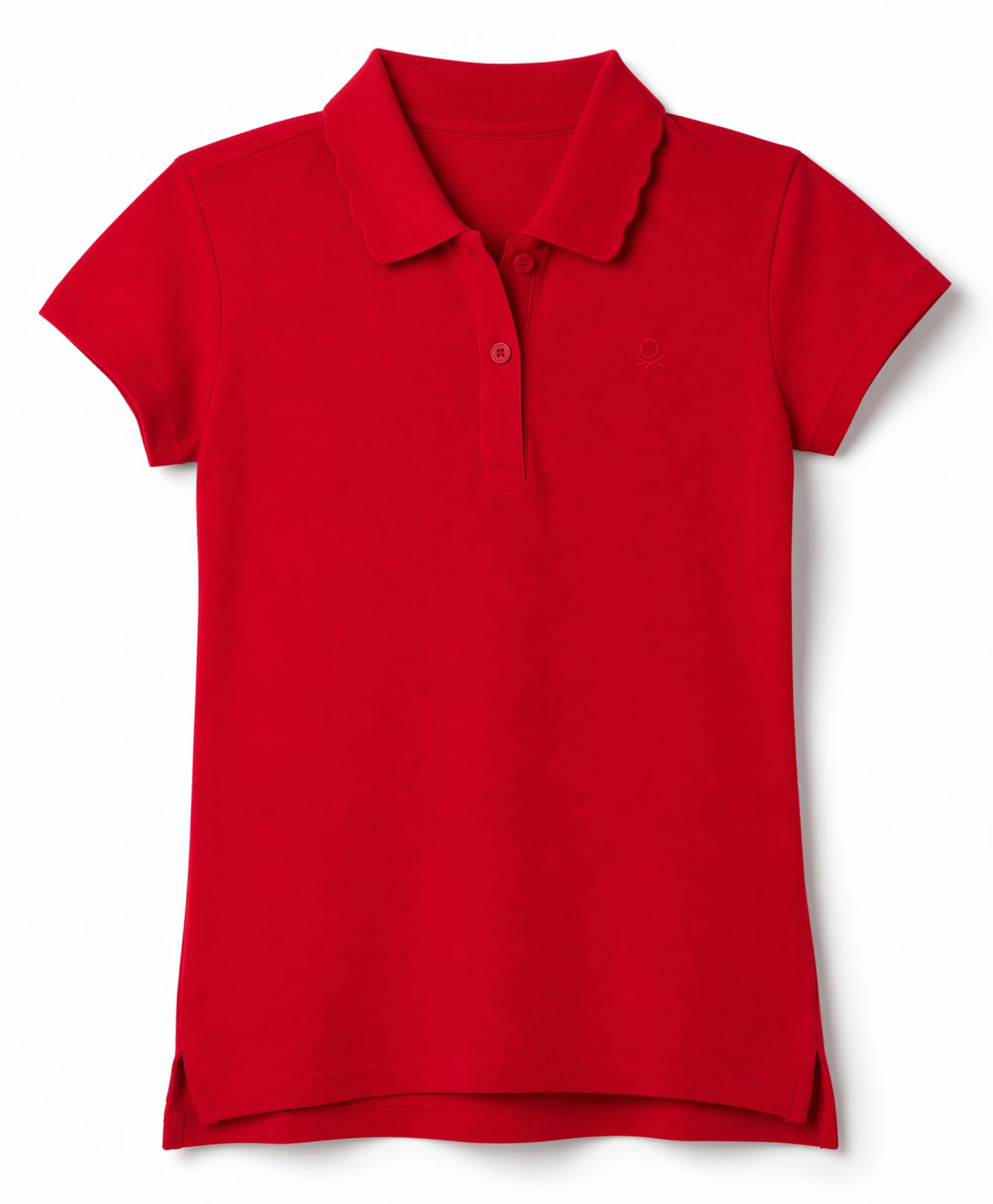 UCB Cotton Knit Half Sleeves Solid Polo T-Shirt - Red-image-4