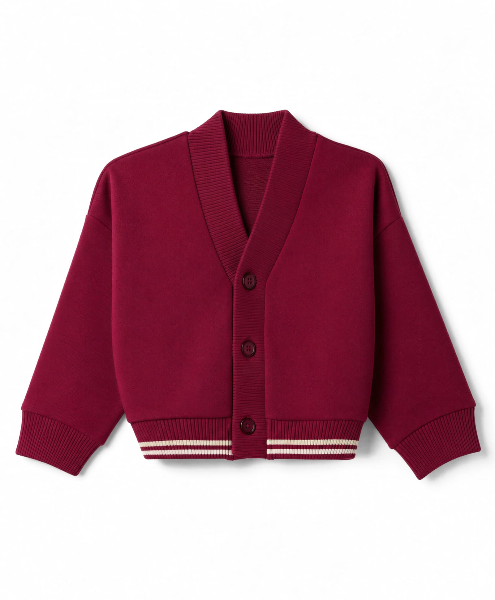 UCB Cotton Knit Full Sleeves Cardigan - Maroon-picture-10