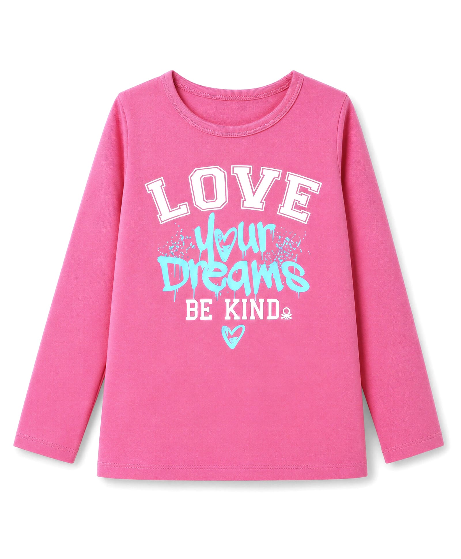 UCB Cotton Woven Full Sleeves T-Shirt with Love Your Dreams Print - Pink-image-32