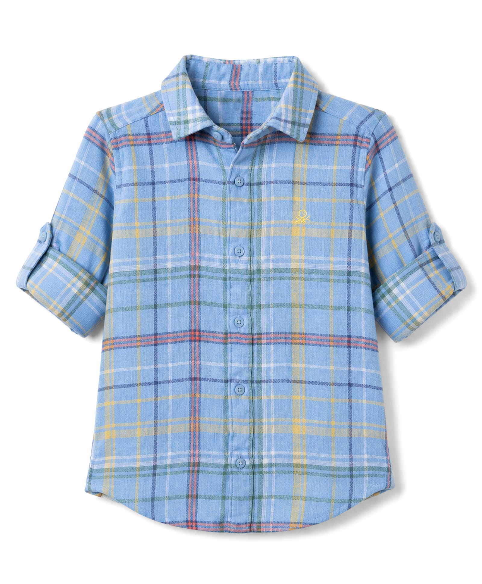 UCB Woven Full Sleeves Shirt With Checks - Blue-picture-29