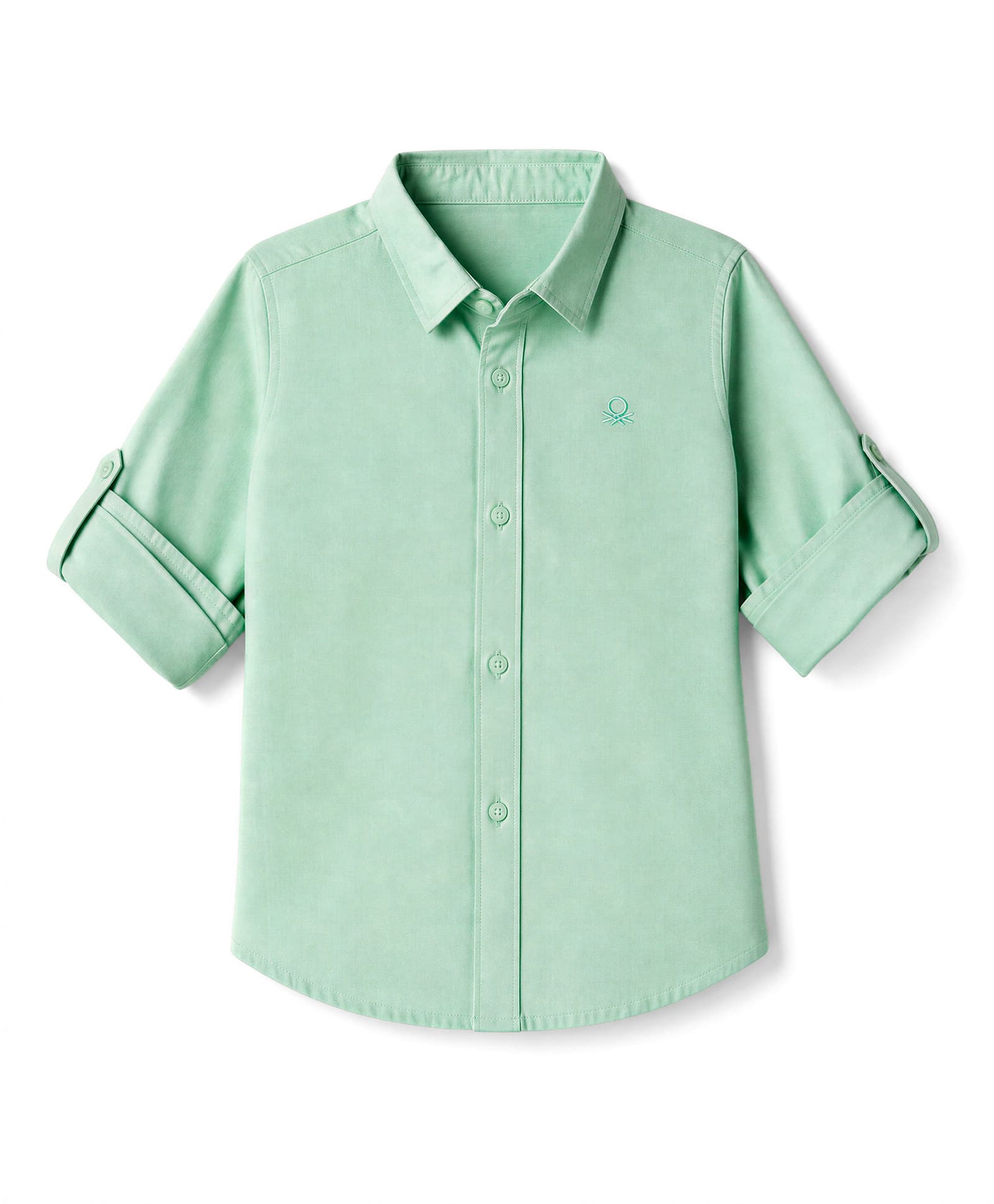 UCB Cotton Woven Full Sleeves Solid Filafil Shirt - Light Green-picture-38