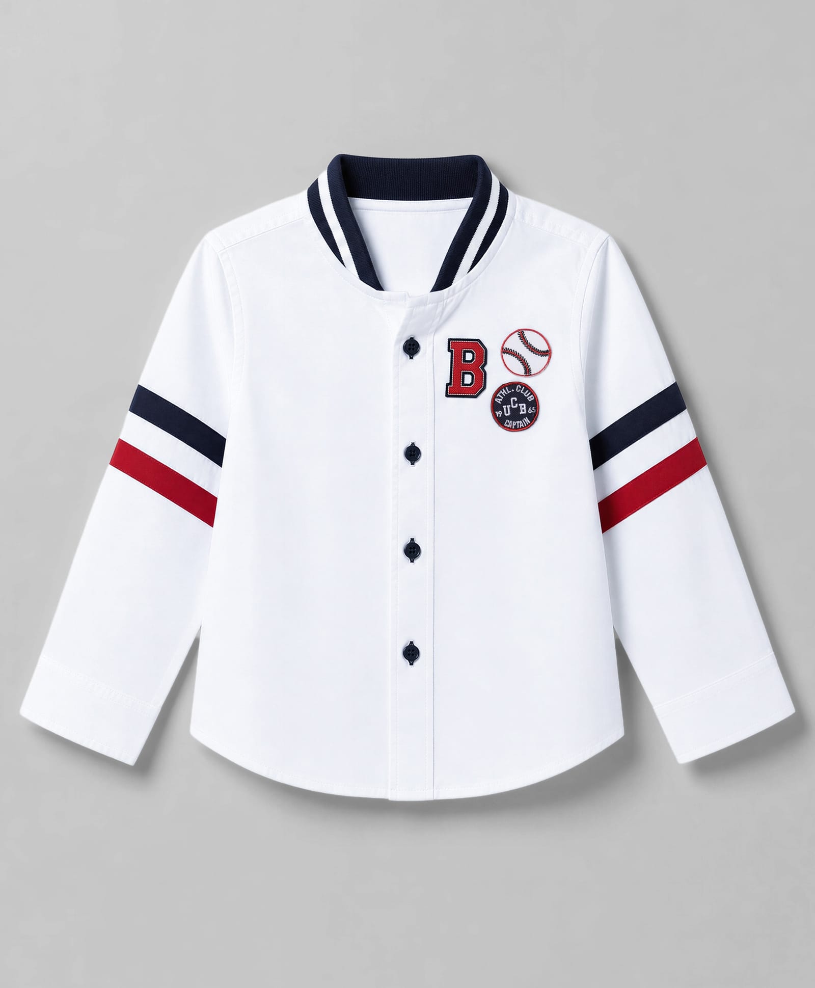 UCB Cotton Woven Full Sleeves Shirt With Pitch Badge - White-picture-39