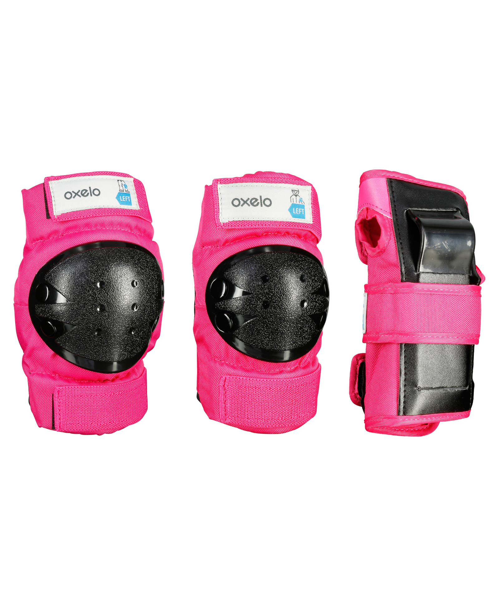 Oxelo Plastic Solid Safety Guards - Pink-image-1