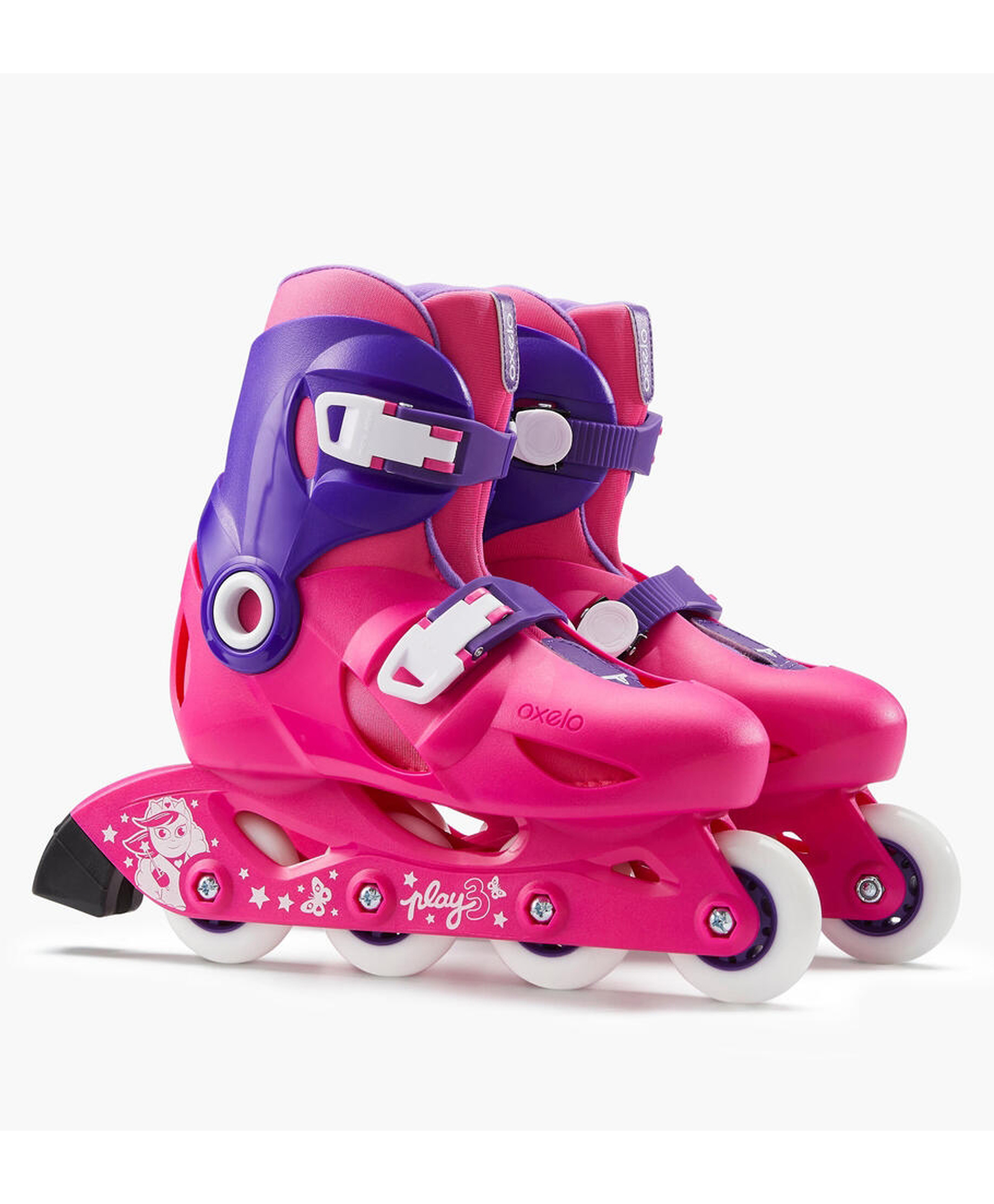 DECATHLON - Oxelo Play 3 Solid Inline Skating Shoes - Pink-picture-25