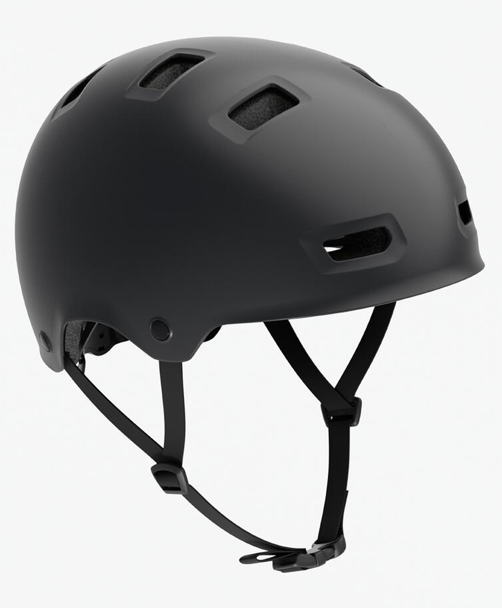 decathlon Btwin Acrylonitrile Butadiene Styrene Solid Cycling Helmet - Black-picture-17