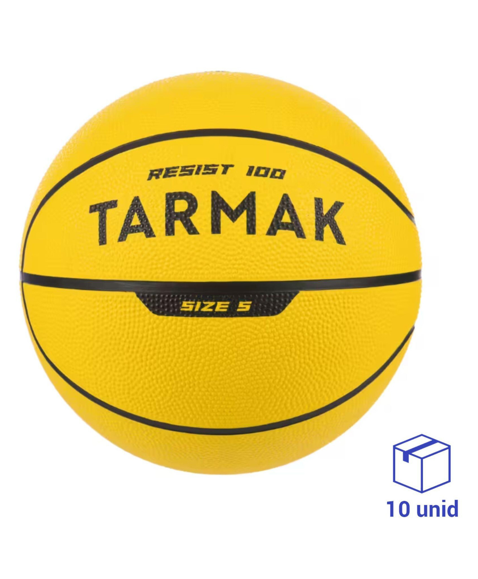 DECATHLON - Kipsta Resist 100 Dry Rubber Printed Basketball - Yellow-picture-17