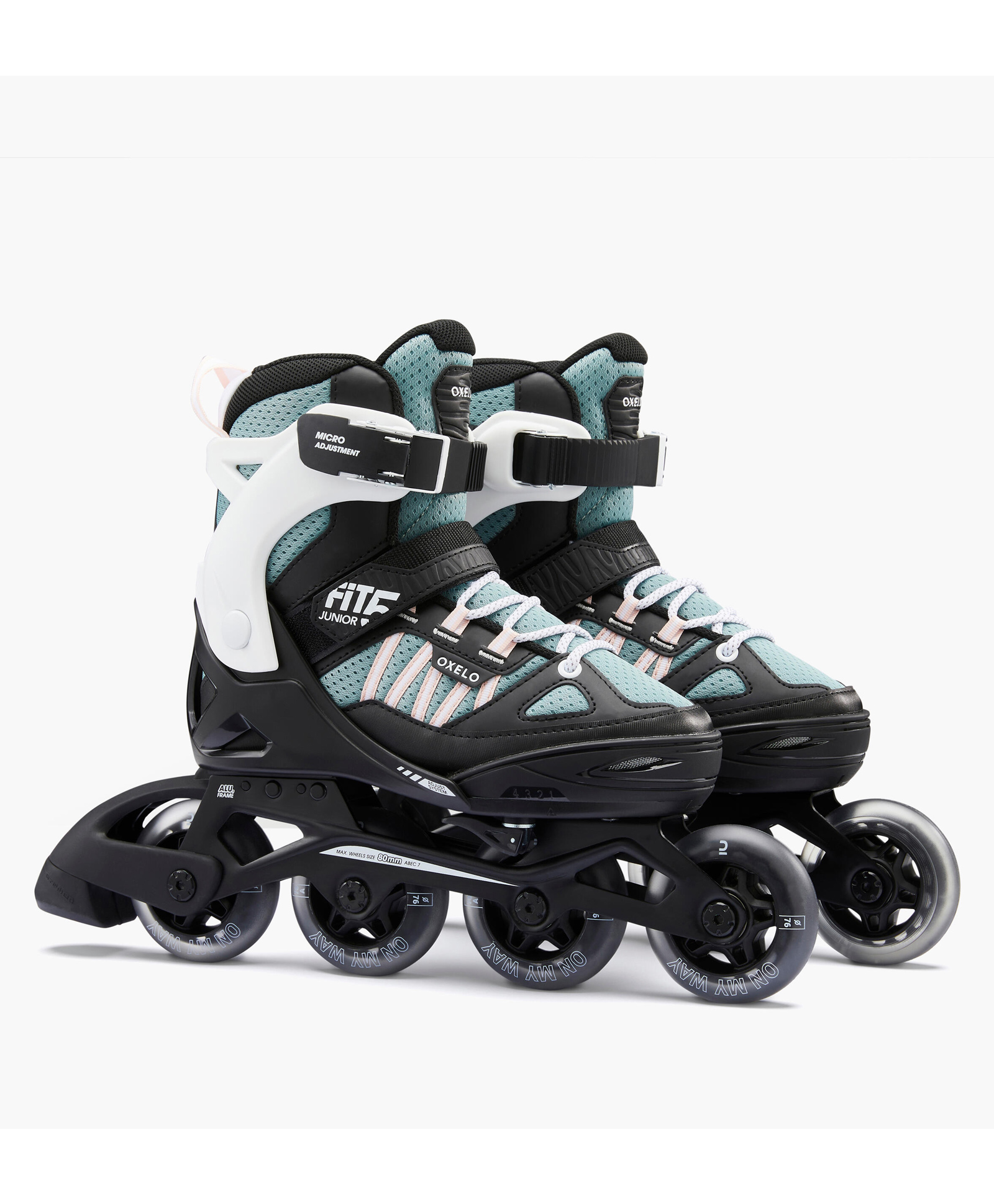 DECATHLON - Oxelo Fit 5 Polyester Colourblock Inline Skating Shoes - Green-picture-17