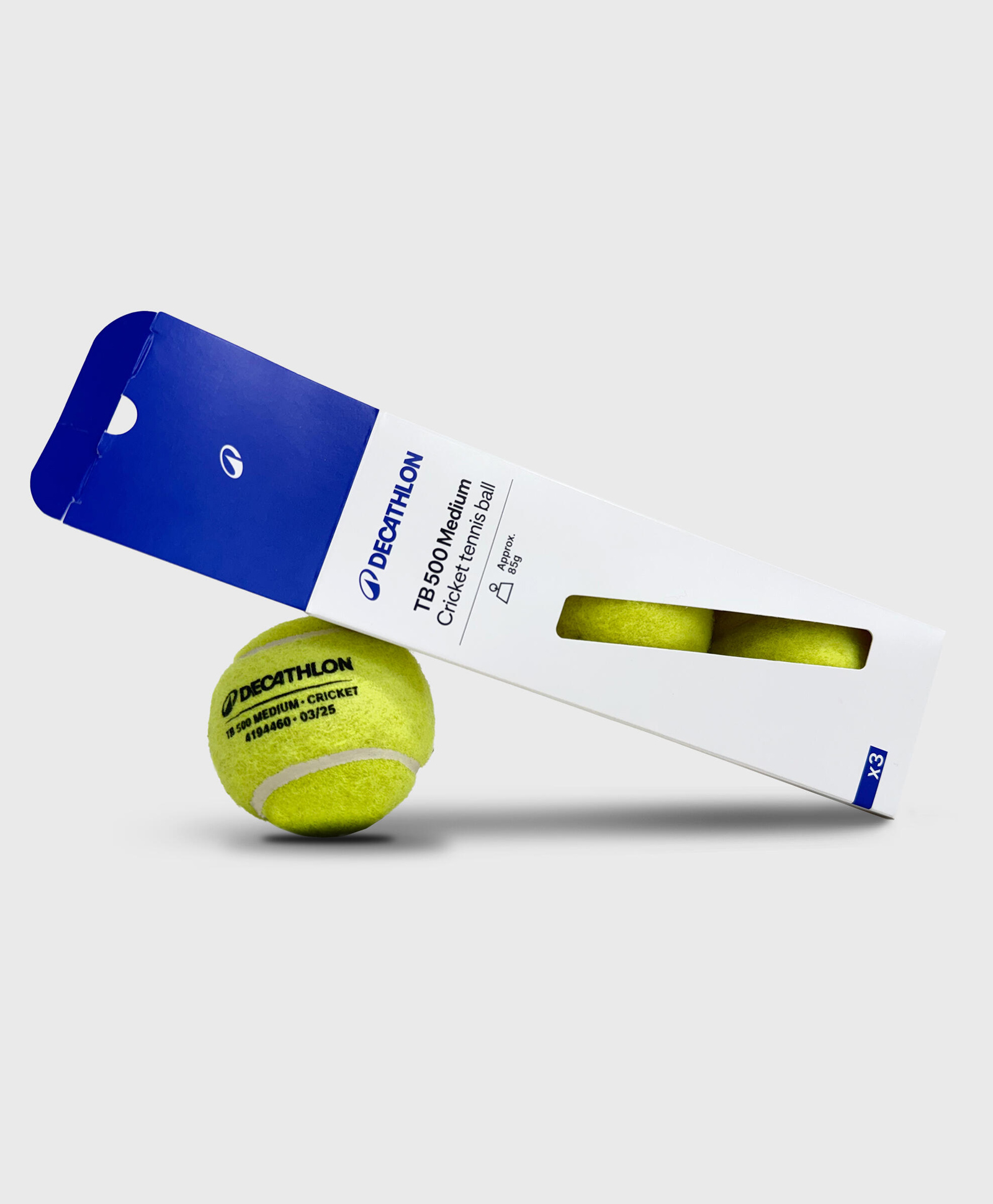 DECATHLON - TB 500 Medium Latex Rubber Printed Cricket Tennis Ball - Yellow-image-39