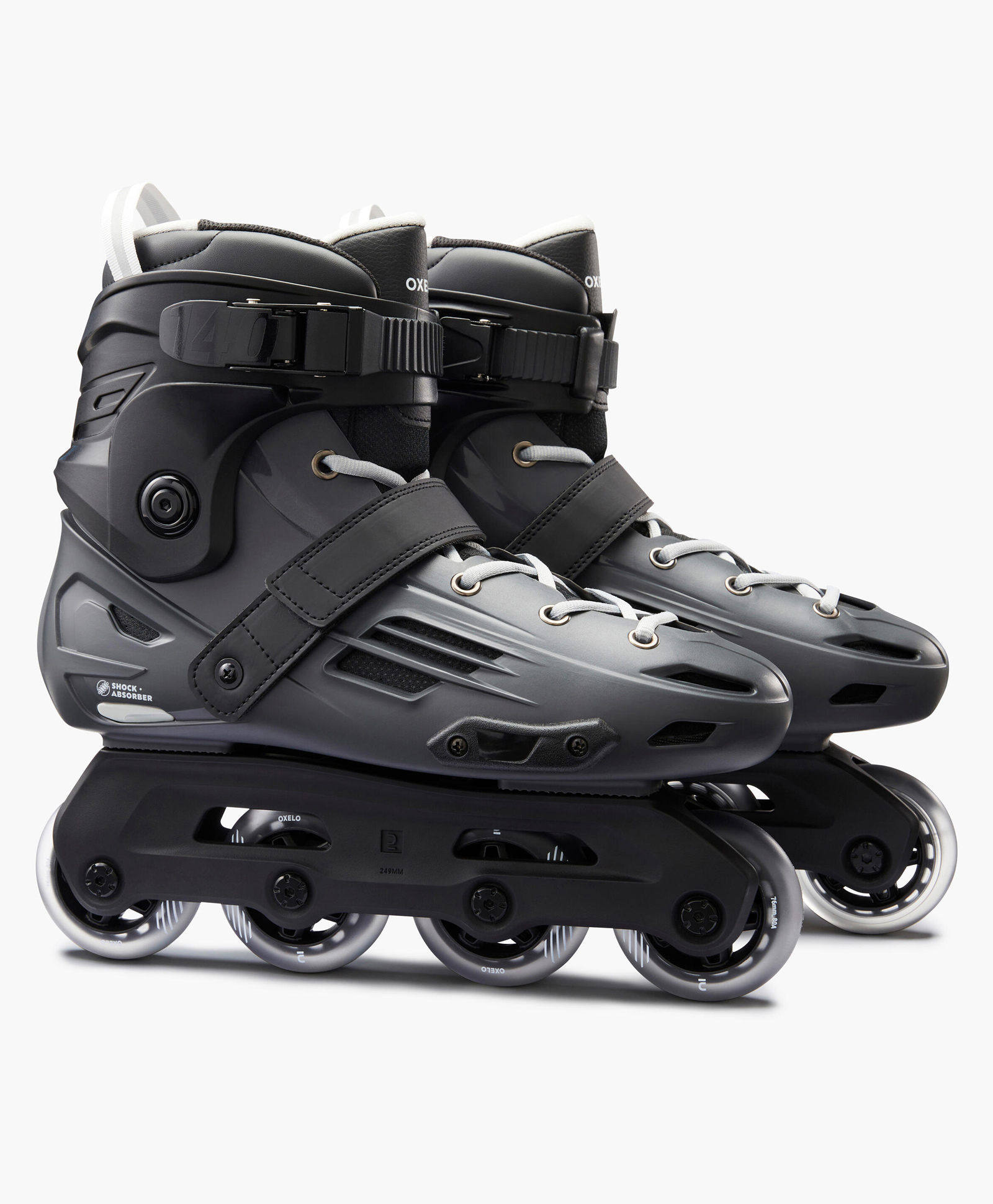 DECATHLON - Oxelo MF140 Polyester Resin Solid Inline Skating Shoes - Grey-picture-13