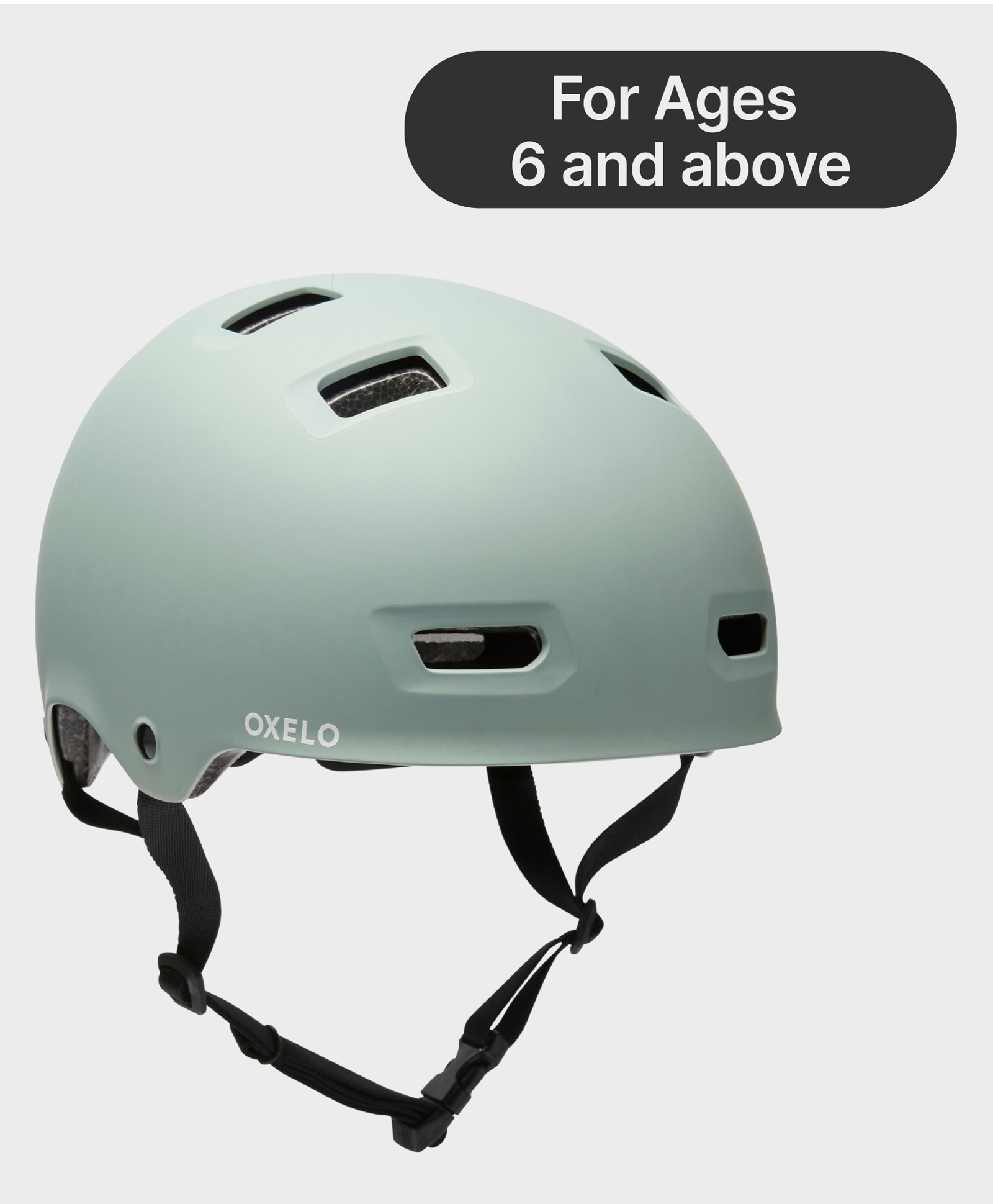 DECATHLON - Btwin MF500 Polystyrene Solid Inline Skating Helmet - Light Khaki-picture-22